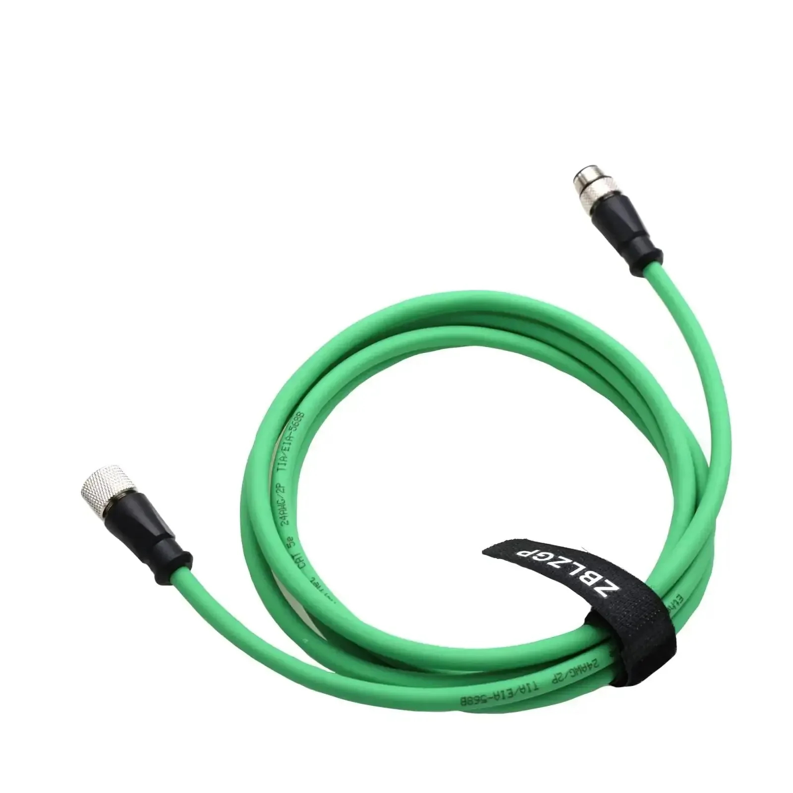 M12 4 Pin To 5 Pin Connector Cable For Actuator And Sensor, Male To Female, Shielded Signal Wire, Green, 2M Length, IP67 Rated, Minus Forty To One Hundred Five Celsius, Metal Housing, Durable Industrial Grade - Image 2