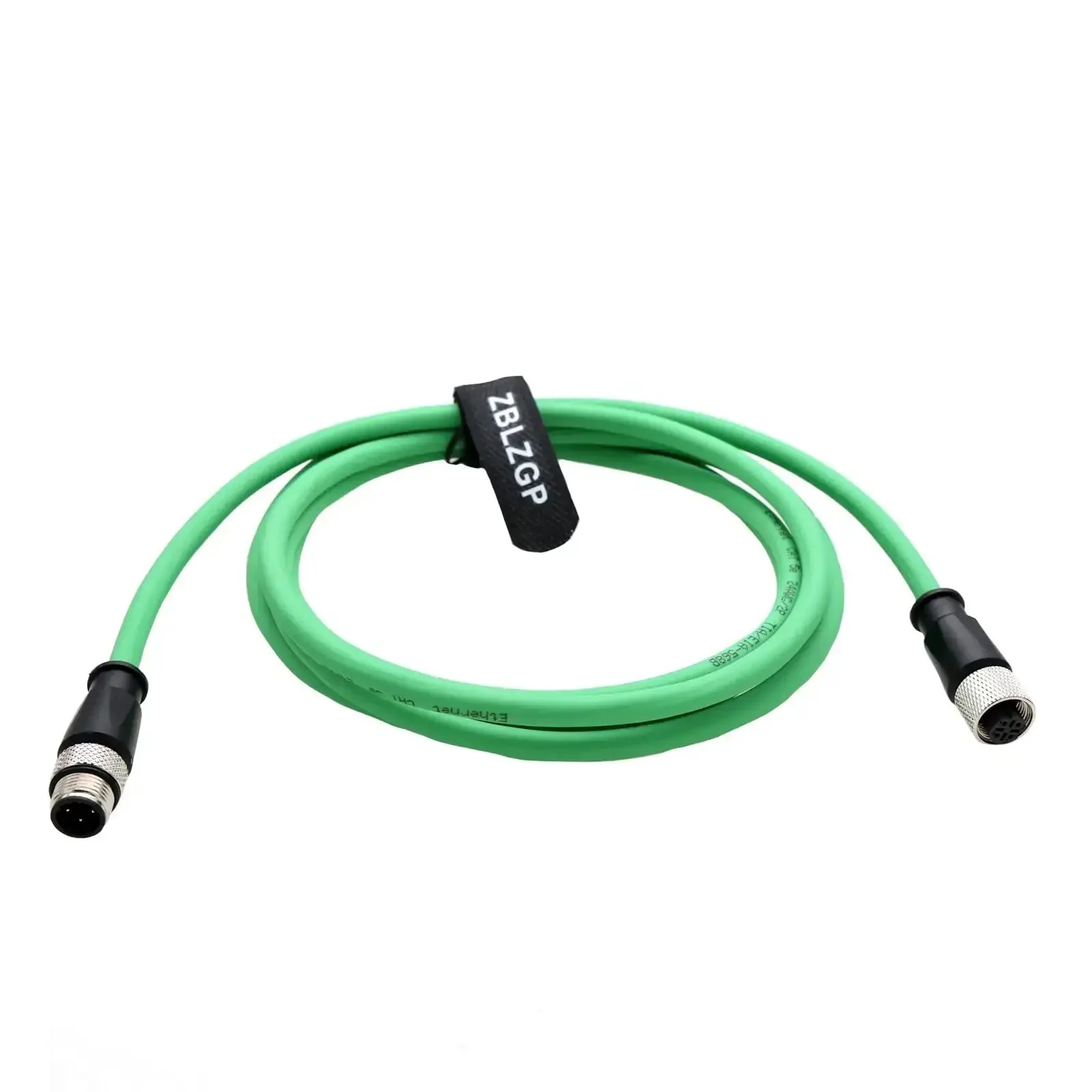 M12 4 Pin To 5 Pin Connector Cable For Actuator And Sensor, Male To Female, Shielded Signal Wire, Green, 2M Length, IP67 Rated, Minus Forty To One Hundred Five Celsius, Metal Housing, Durable Industrial Grade - Image 3