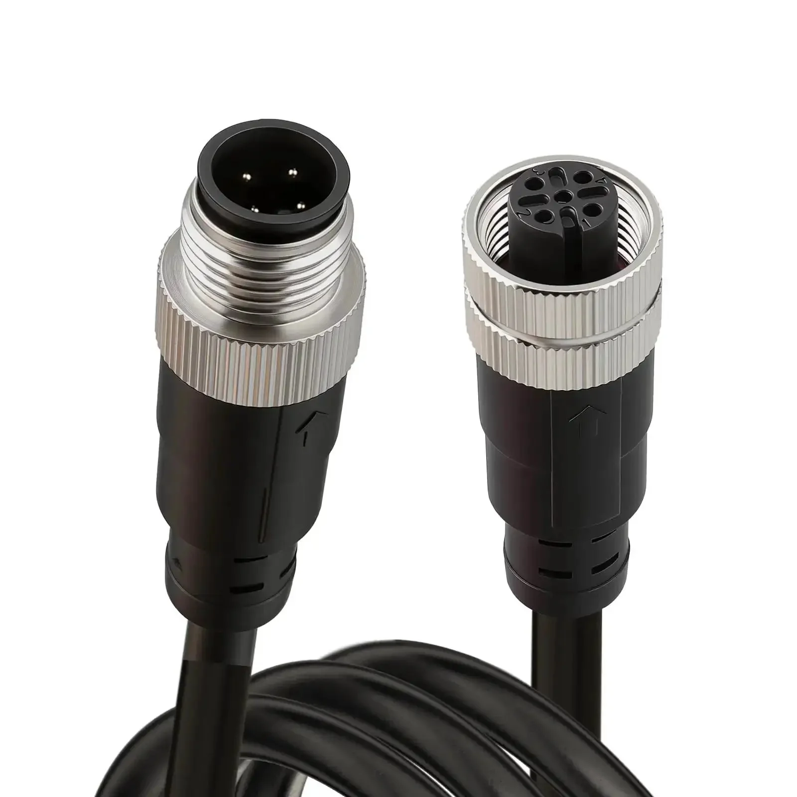 M12 4Pin ACoded Waterproof Sensor Extension Cable For Proximity Switches And Photoelectric Devices In Industrial Systems IP67 Rating 24V Stable Digital Signals