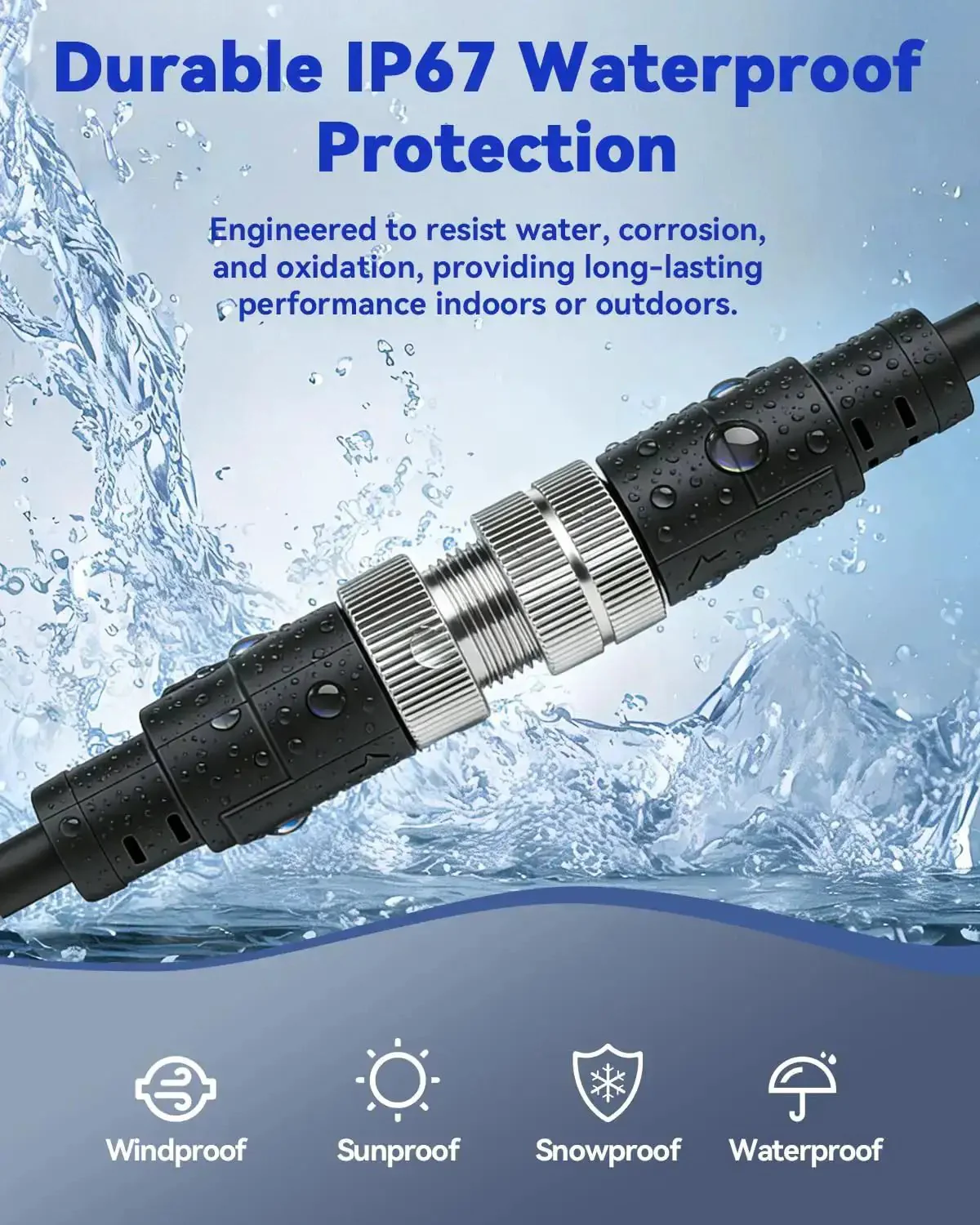 M12 4Pin ACoded Waterproof Sensor Extension Cable For Proximity Switches And Photoelectric Devices In Industrial Systems IP67 Rating 24V Stable Digital Signals - Image 5