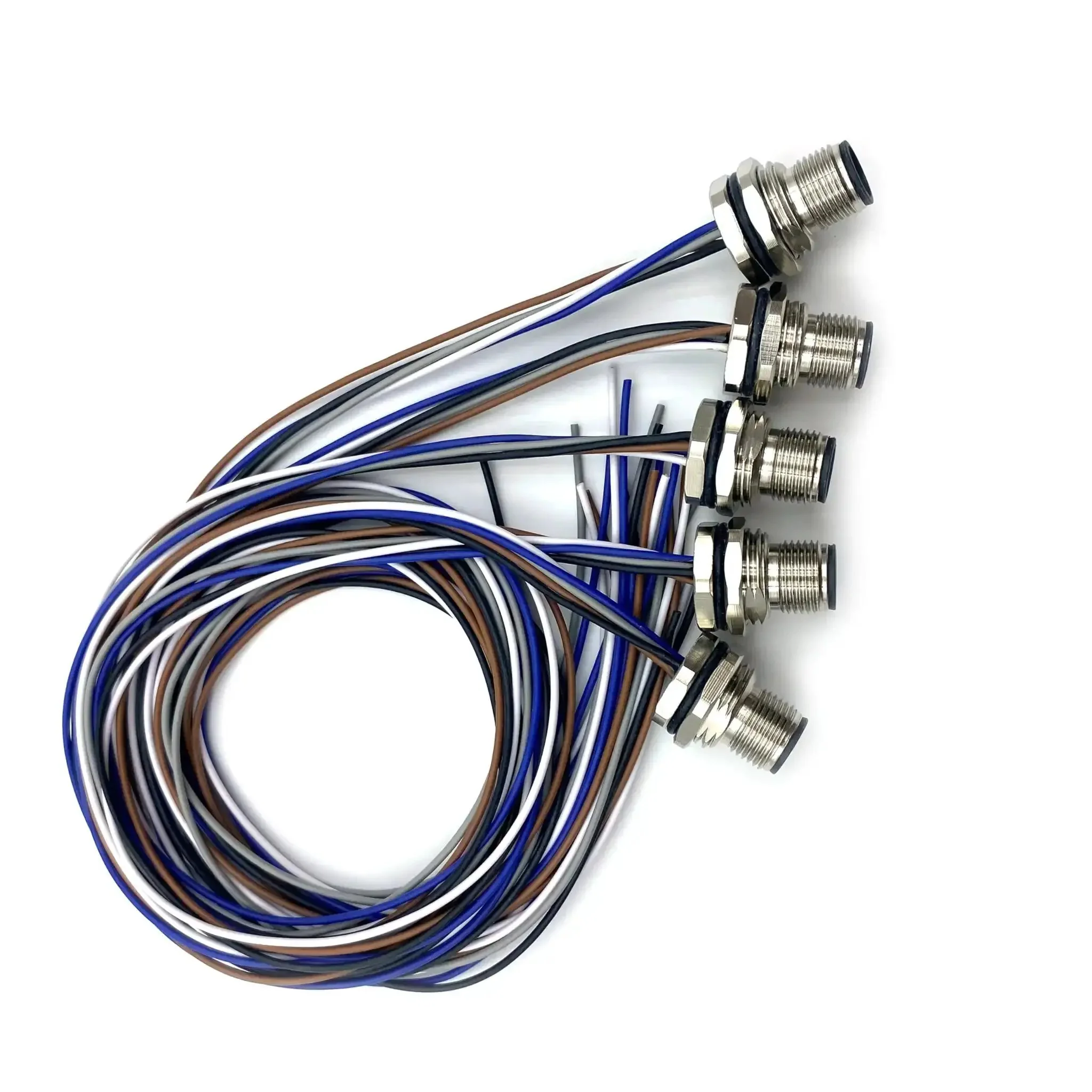 M12 5 Pin A Coded Front Mount Male Connector Cable IP67 Waterproof Unshielded Straight Aviation Socket Panel Mount for Sensor Receptacle Pro Grade 125V 4A 0.5 Meter - Image 9
