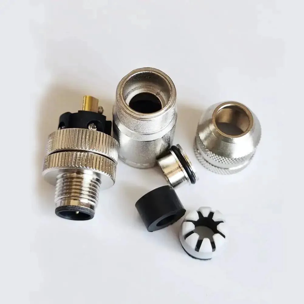M12 5 Pin Male Connector B Coding Circular Field Wireable IP67 Waterproof Shielded Metal Shell Built Tough Straight Type Adapter For PG7 And PG9 60V 4A AC DC Screw Crimping Sensor Use - Image 2