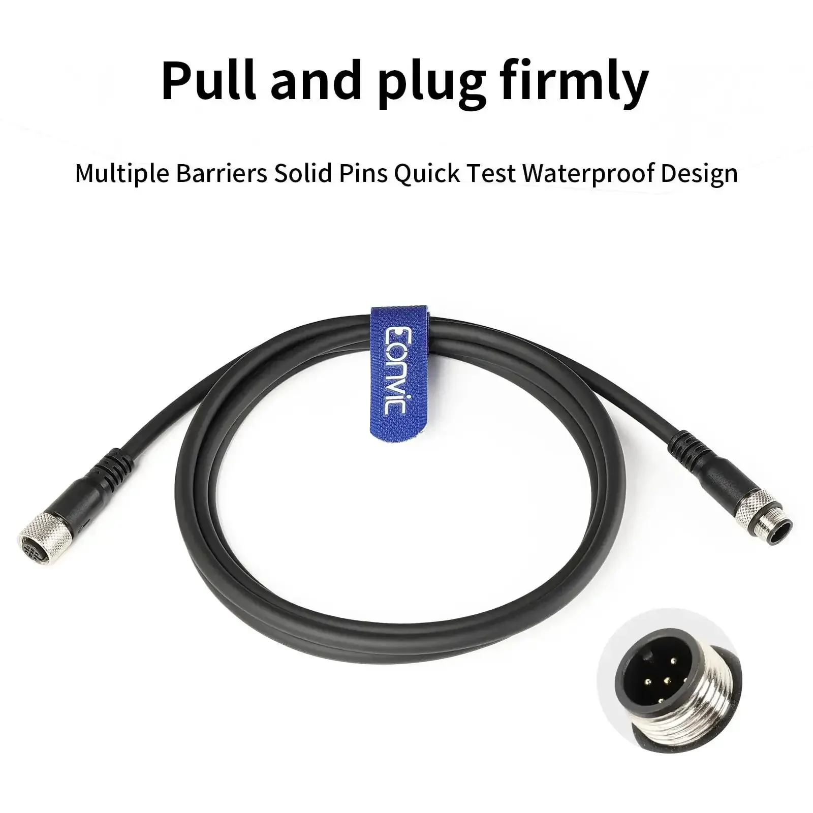 M12 5 Pin Male To Female A Code Sensor Connector Cable PVC Jacket Heavy Duty 10M Gold Plated Contacts For Industrial Automation Machinery Robotic Projects And Sensor Wiring - Image 3