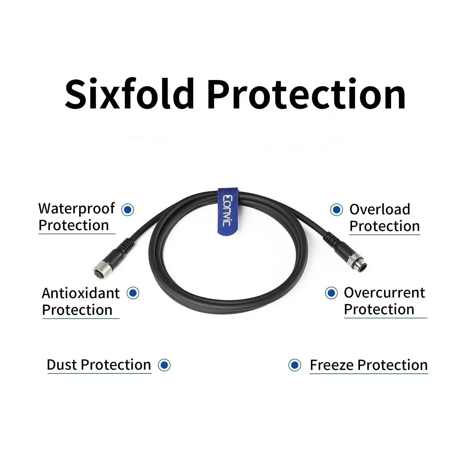M12 5 Pin Male To Female A Code Sensor Connector Cable PVC Jacket Heavy Duty 10M Gold Plated Contacts For Industrial Automation Machinery Robotic Projects And Sensor Wiring - Image 5