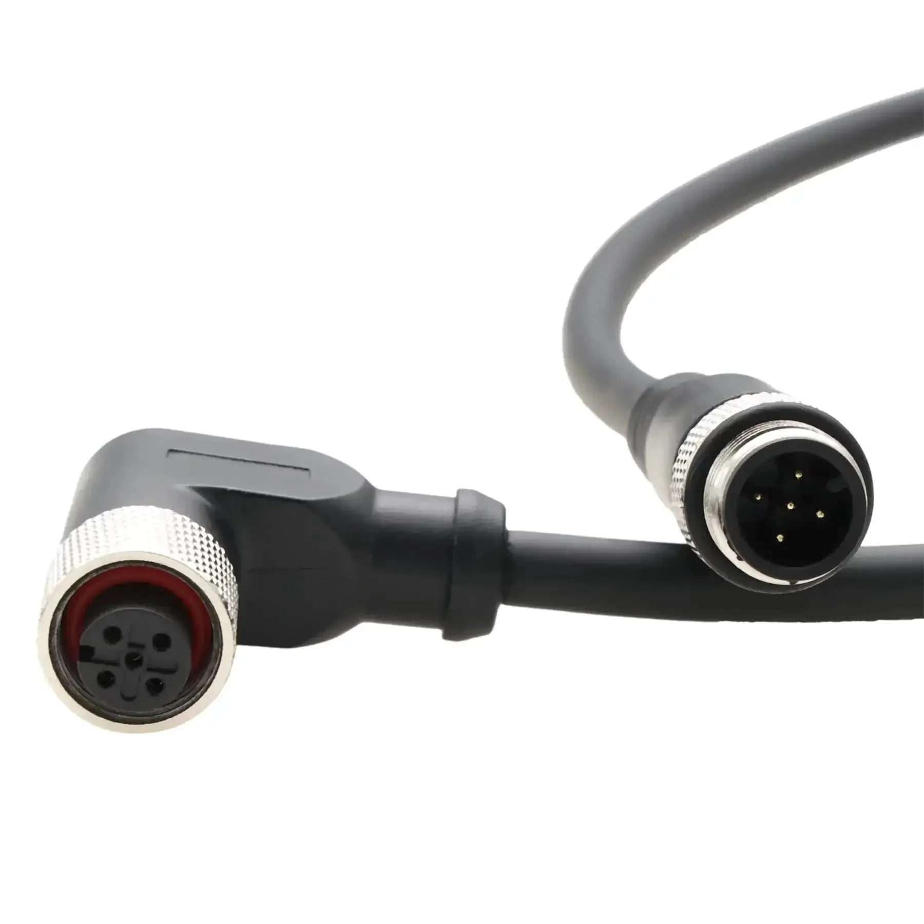 M12 5 Pin Right Angle Power And Data Cable A Coded For Industrial Actuators And Sensors Rock Solid 60V AC DC 4A 2 Meter With Gold Plated Contacts For CAN Bus DeviceNet IO Link Profibus - Image 4
