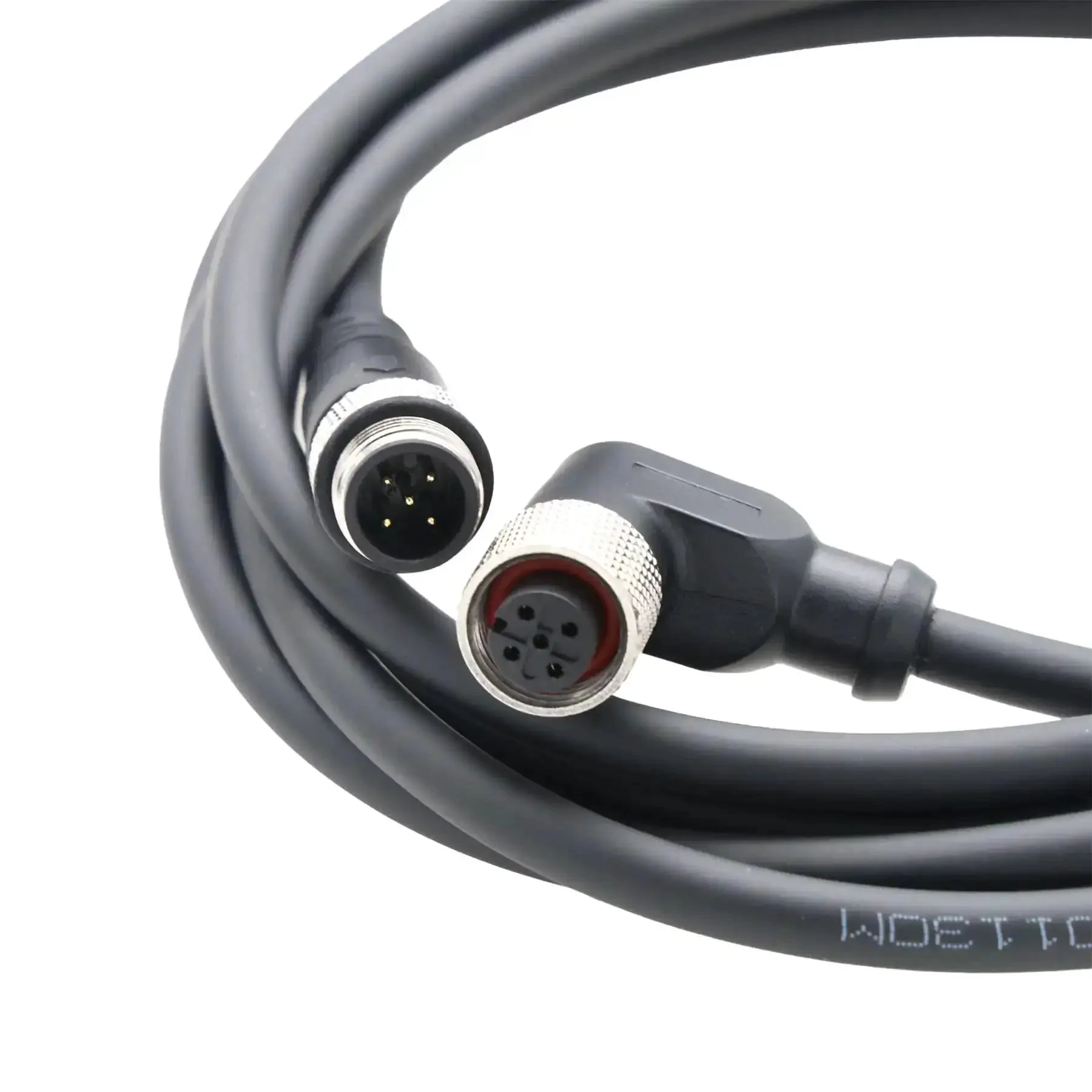 M12 5 Pin Right Angle Power And Data Cable A Coded For Industrial Actuators And Sensors Rock Solid 60V AC DC 4A 2 Meter With Gold Plated Contacts For CAN Bus DeviceNet IO Link Profibus - Image 5