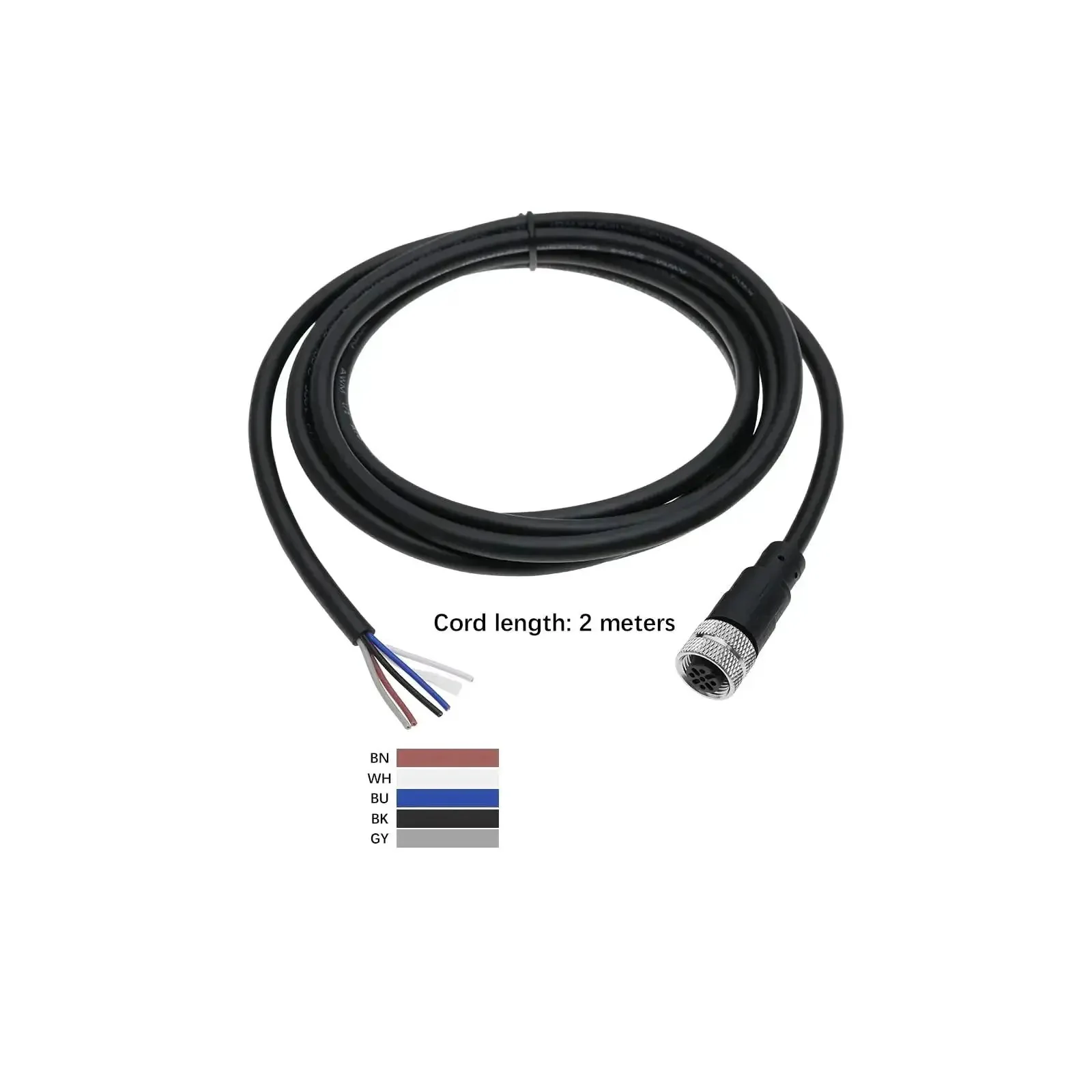 M12 5 Pin Straight Aviation Connector Cable Female To Female Waterproof Sensor Cable For Industrial Automation Control Durable TPU Jacket Easy Plug And Play Weatherproof Abrasion Resistant Flame Retardant - Image 5