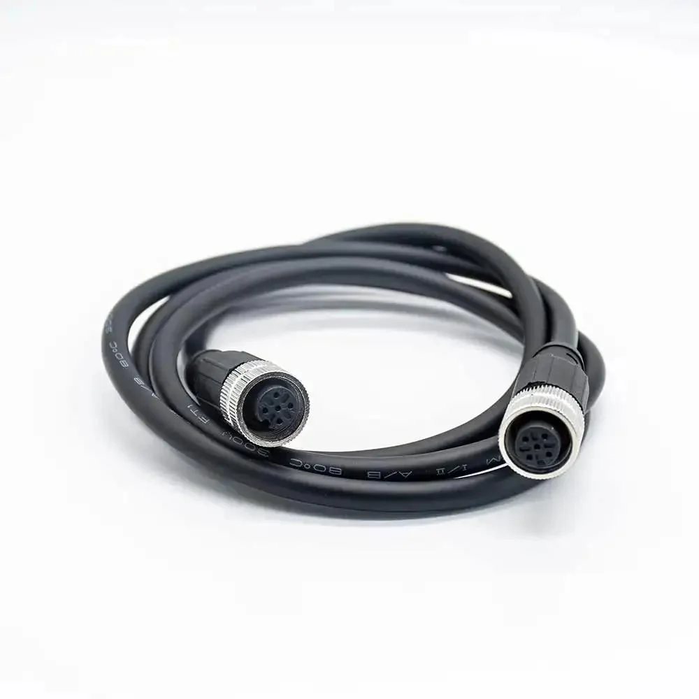 M12 A Code 5 Pin Female to Female Cable, Double Ended, 1 Meter Length for Industrial Automation, Sensor and Controller Hookup, Heavy Duty Shielded Data and Power Link - Image 4