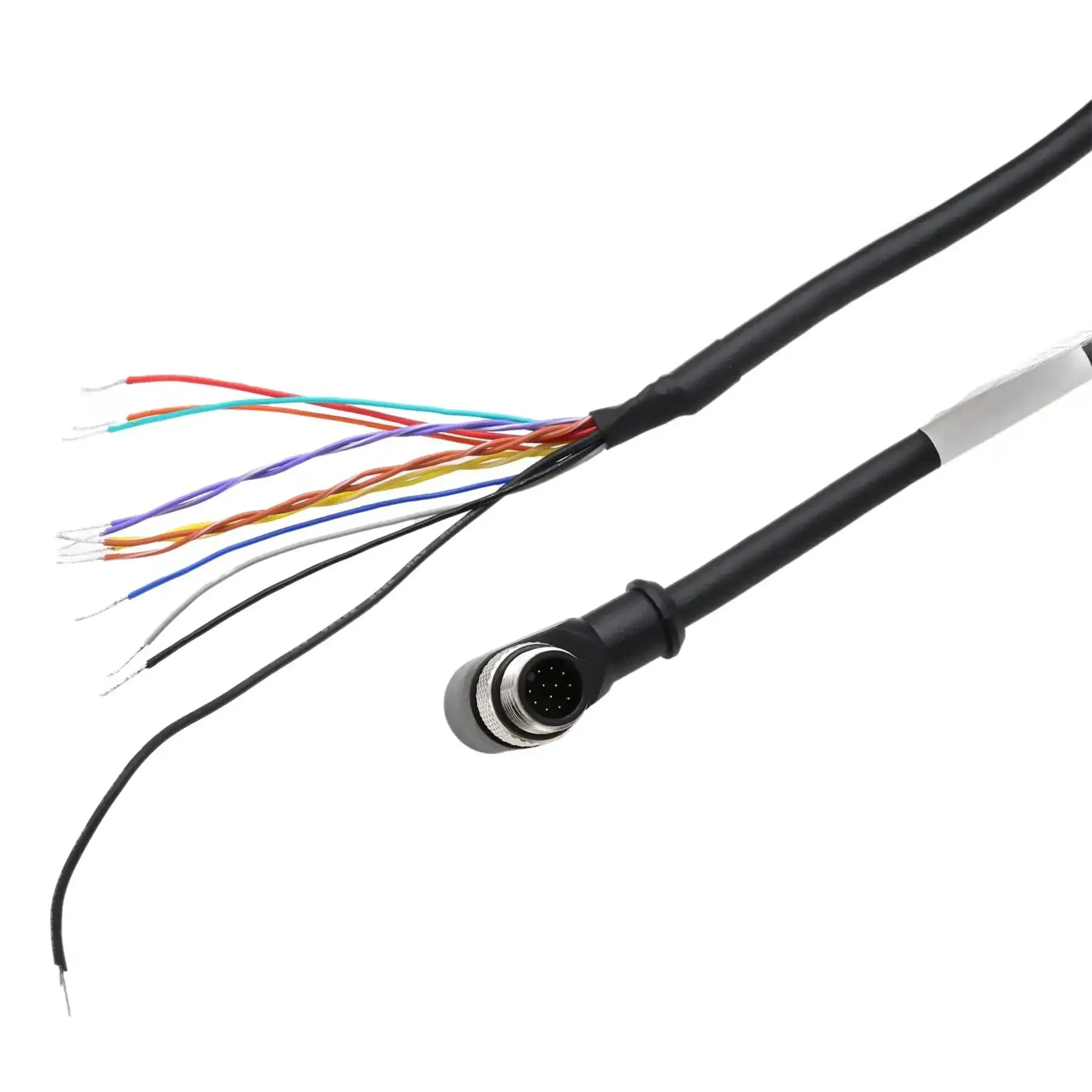 M12 A Coded 12 Pin GPIO Power Cable 90 Degree Male To Flying Leads For KATHREIN RRU ARU 8500 RFID Readers And Zebra Cognex Vision Sensors Industrial Automation Machine Vision Encoder And Actuator Cable 1 Meter - Image 4