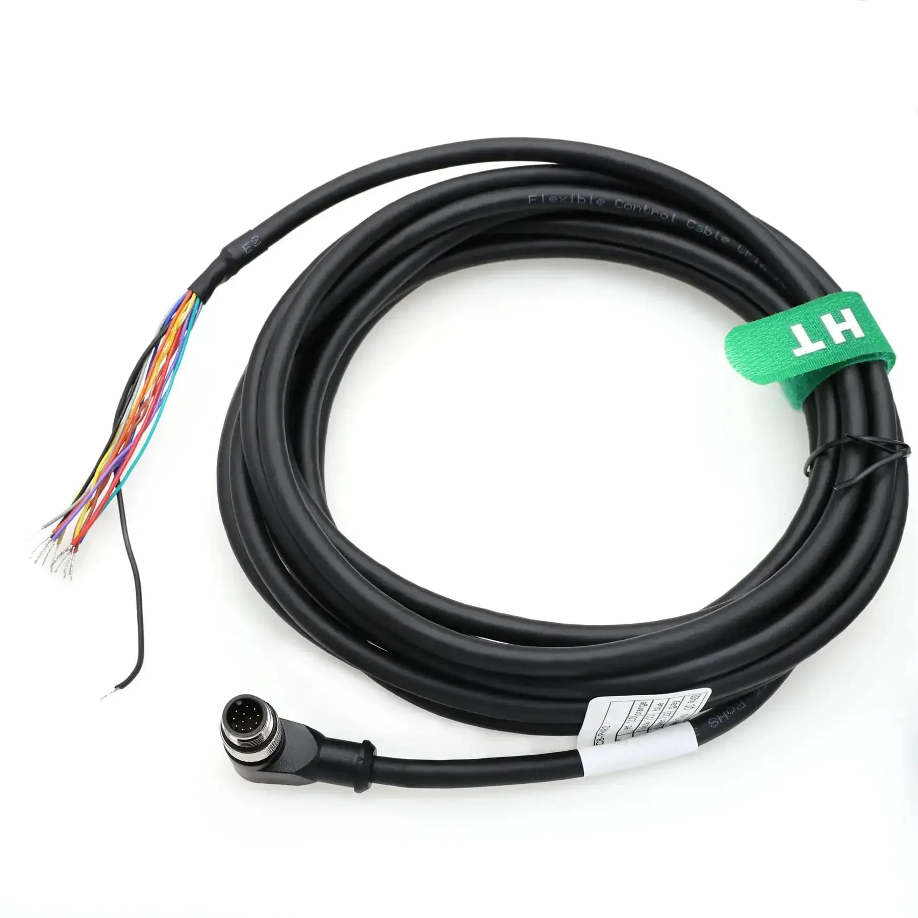 M12 A Coded 12 Pin GPIO Power Cable 90 Degree Male To Flying Leads For KATHREIN RRU ARU 8500 RFID Readers And Zebra Cognex Vision Sensors Industrial Automation Machine Vision Encoder And Actuator Cable 1 Meter - Image 6