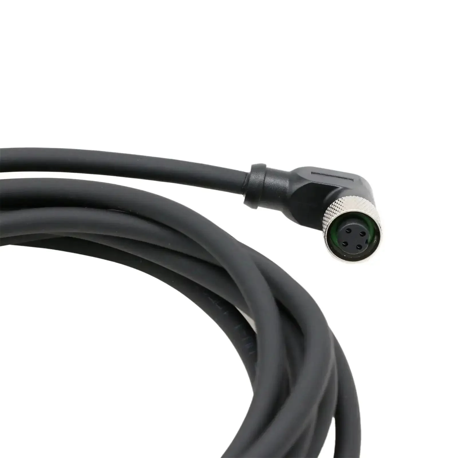 M12 A Coded 4 Pin Female Cable With Right Angle Aviation Connector To Open Wire Leads, Shielded Industrial Sensor Actuator Encoder Cable, 24/48V 4A, 8 Meters, For Vision Cameras, RFID, IO Link, Profibus, Plug And Play Ready - Image 6