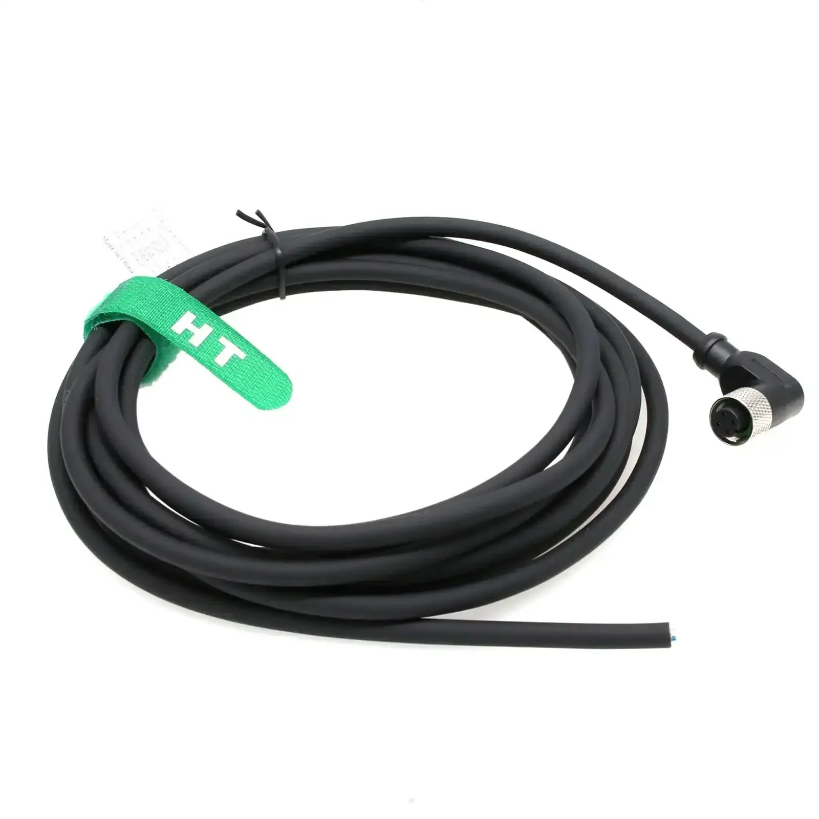 M12 A Coded 4 Pin Female Cable With Right Angle Aviation Connector To Open Wire Leads, Shielded Industrial Sensor Actuator Encoder Cable, 24/48V 4A, 8 Meters, For Vision Cameras, RFID, IO Link, Profibus, Plug And Play Ready - Image 7