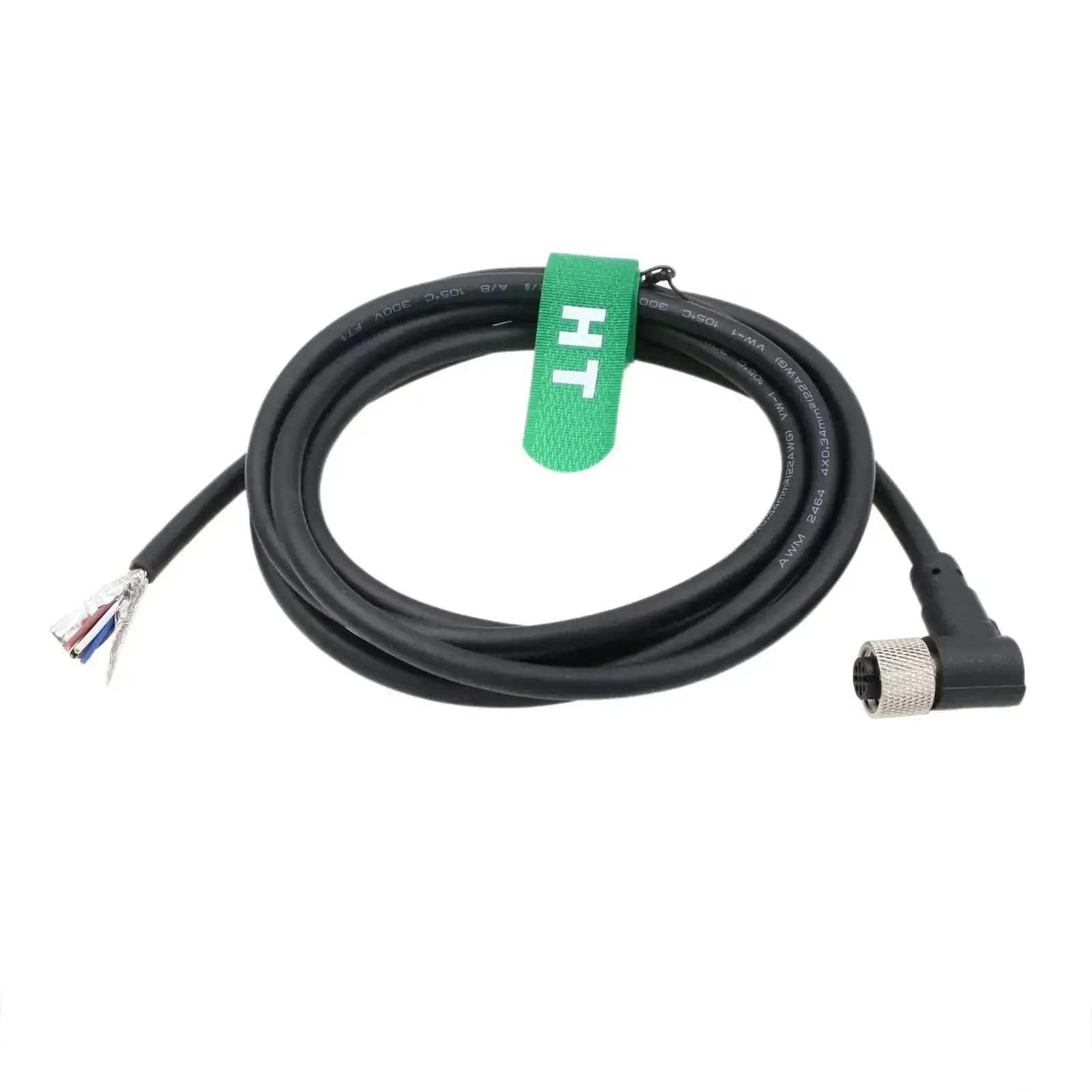 M12 A Coded 4 Pin Female Right Angle Shielded Sensor Cable For Actuator And Industrial Automation Plug And Play Ready DeviceNet CANopen IO Link Profibus 1m Cable For Camera Sensor Automation Controllers Robotics PLC Networks - Image 4