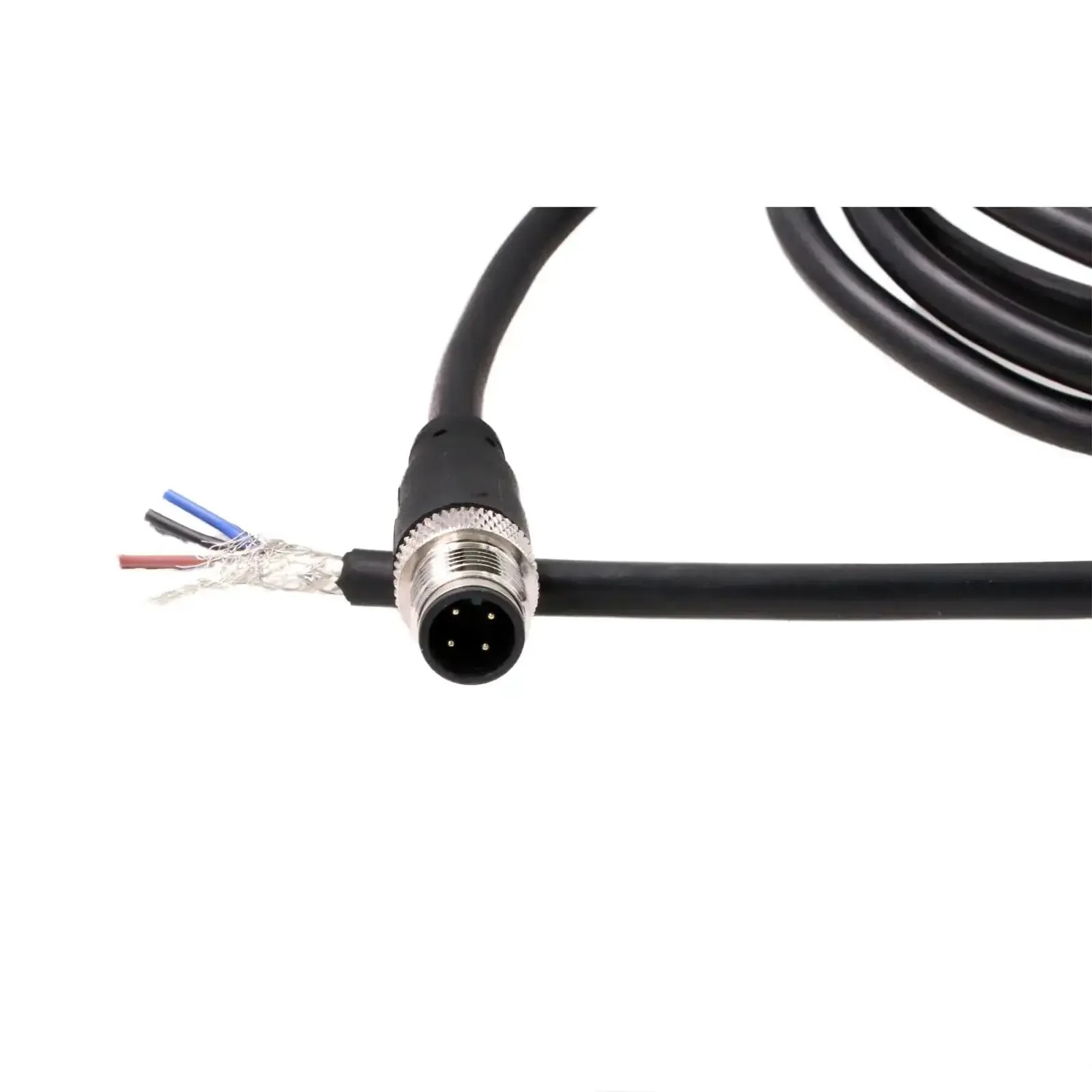 M12 A Coded 4 Pin Shielded Sensor Actuator Cable 3m For Industrial Automation And DeviceNet CANopen IO Link Profibus Bare Wire Leads For Camera Actuator And Automation Systems - Image 4
