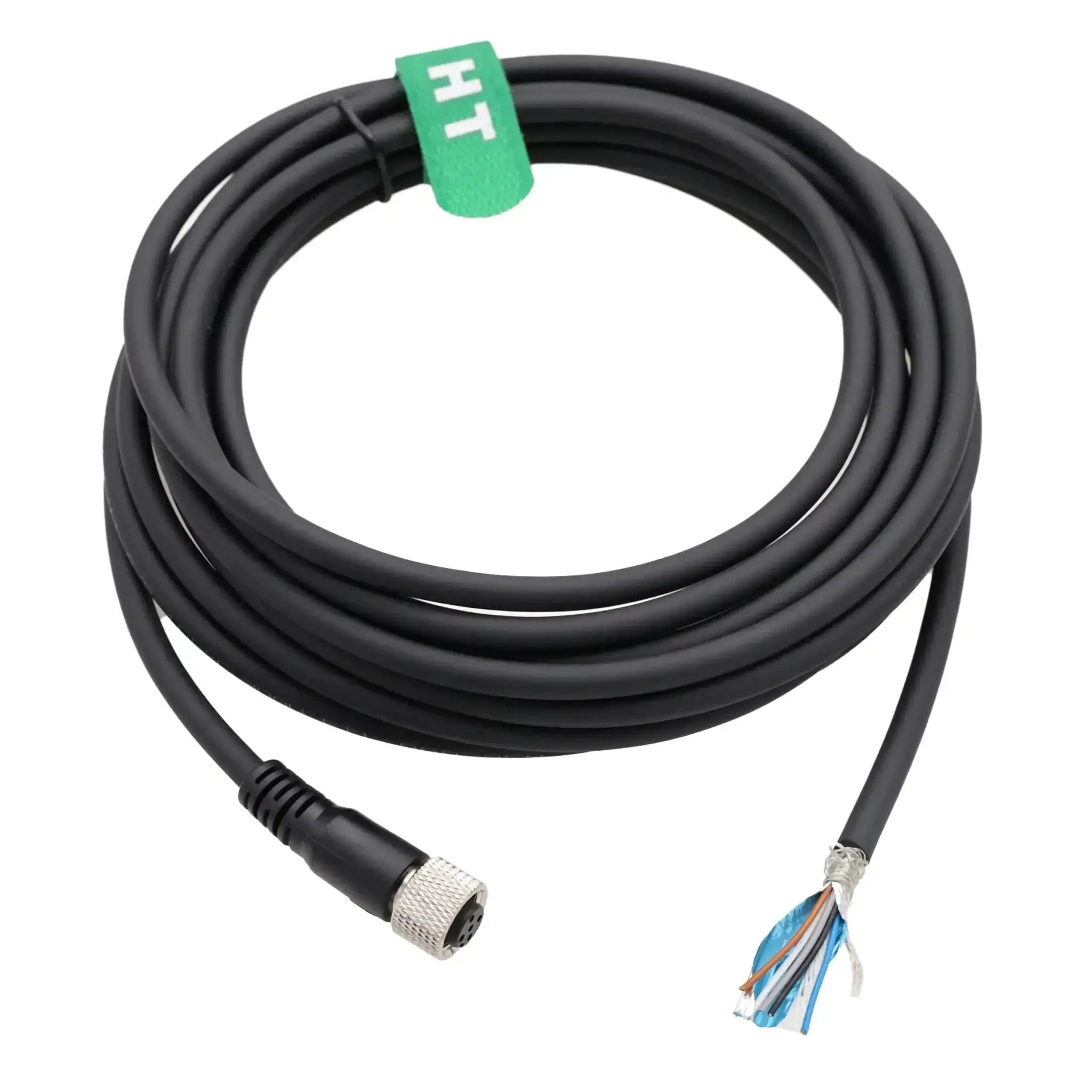 M12 A Coded 5 Pin Female Actuator Sensor Cable for Industrial Automation Network CANopen IO Link Profibus 3 Meter Lead with Bare Wire Ends Built for Easy Install on Cameras and Actuators - Image 3