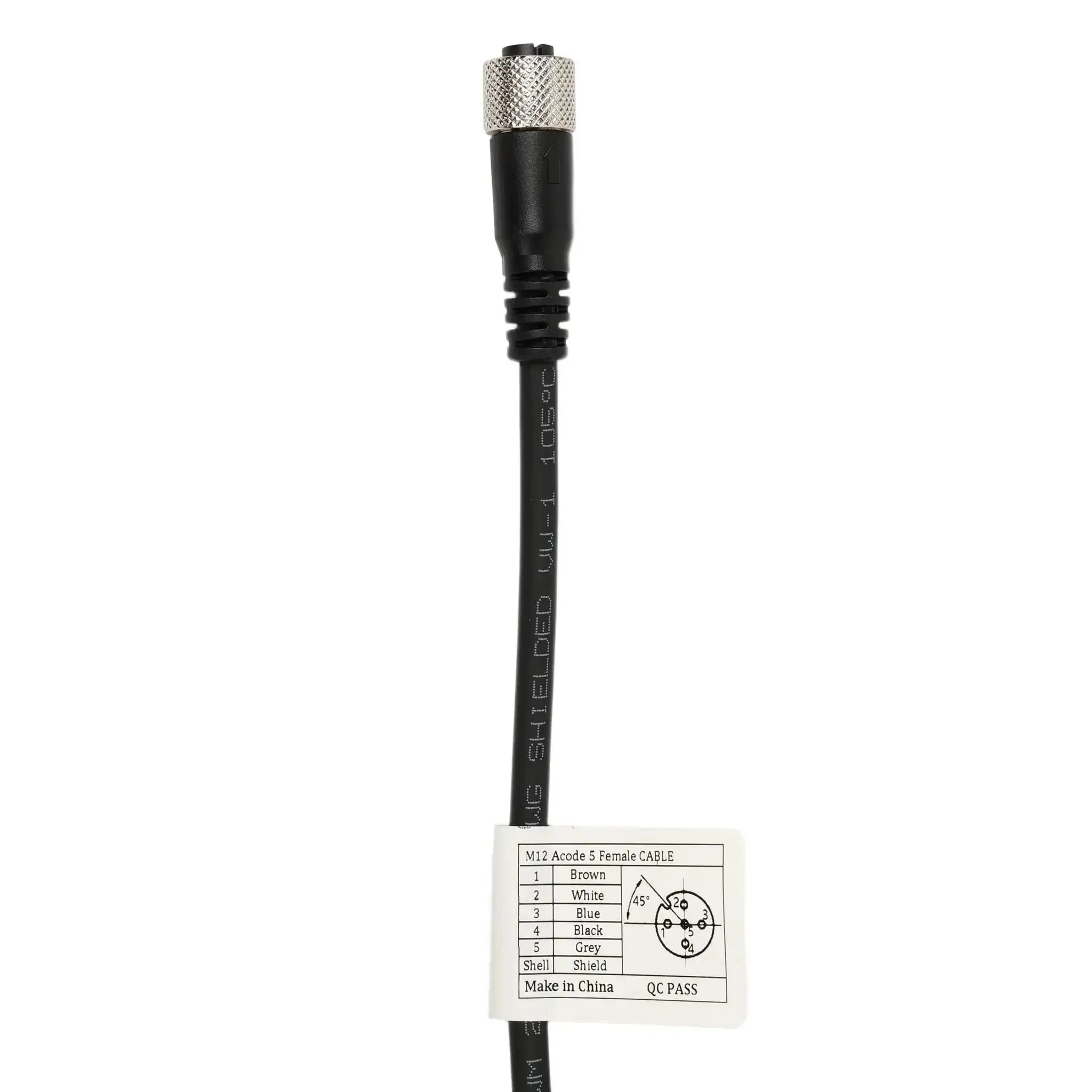 M12 A Coded 5 Pin Female Actuator Sensor Cable for Industrial Automation Network CANopen IO Link Profibus 3 Meter Lead with Bare Wire Ends Built for Easy Install on Cameras and Actuators - Image 4