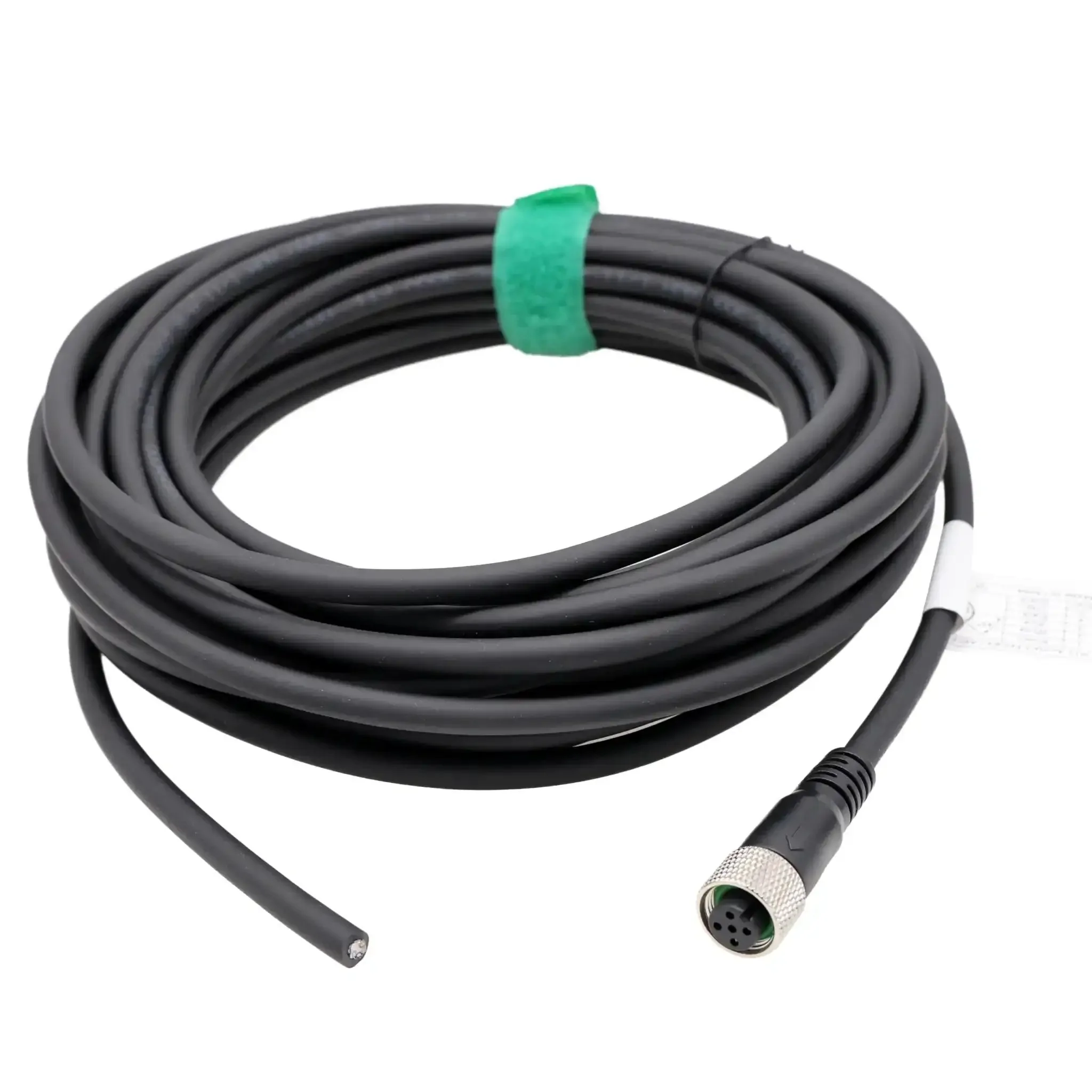 M12 A Coded 5 Pin Female Actuator Sensor Cable For Industrial Grade Automation 20 Meter Length With Bare Wire Leads Open End For Camera Sensor Actuator Networking CANopen IO Link Profibus DeviceNet Aviation Connector - Image 2