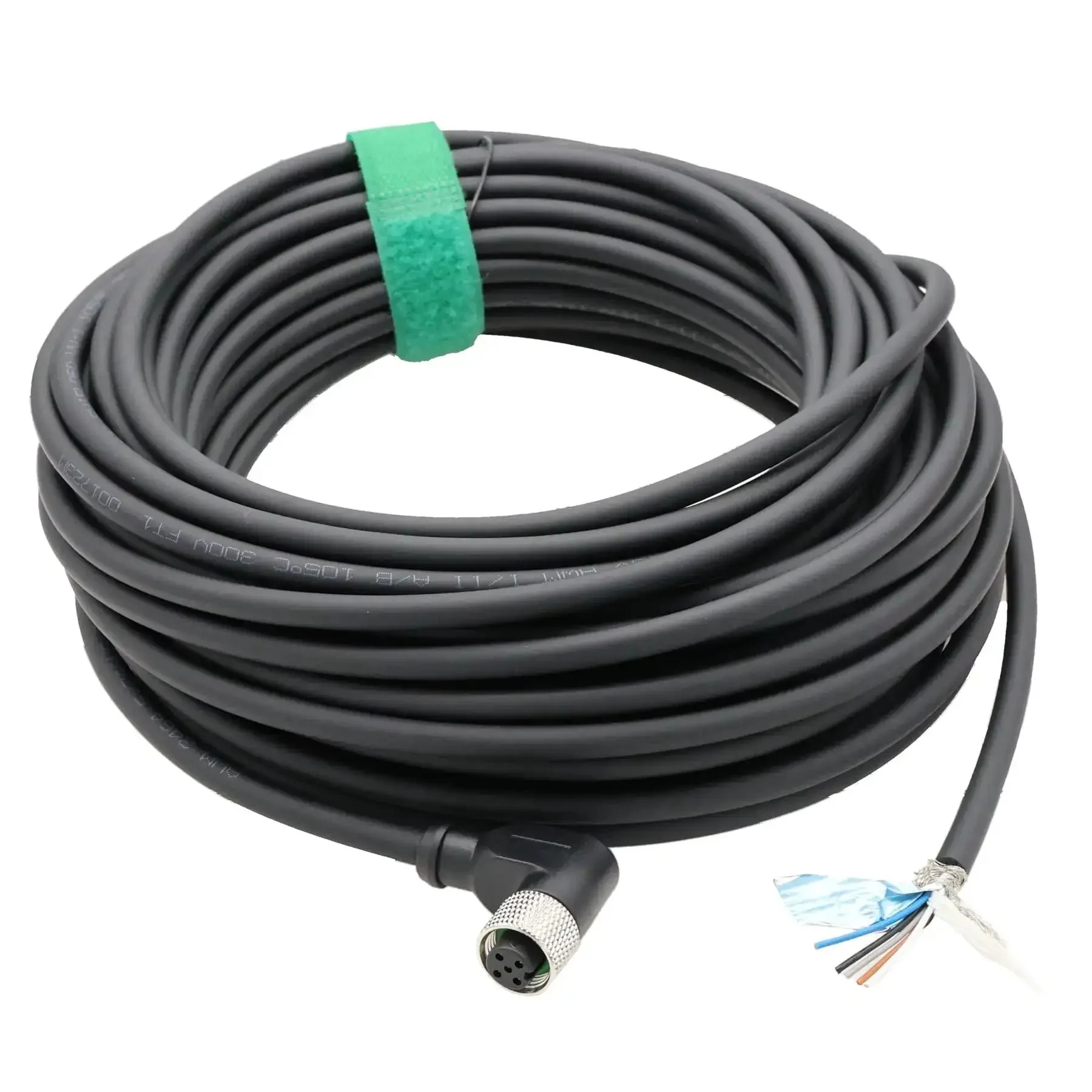 M12 A Coded 5 Pin Female Sensor Cable With Right Angle Connector For Industrial Automation DeviceNet CANopen IO Link Profibus 10 Meter Length Bare Wire Leads Actuator And Sensor Data Cable Plug And Play - Image 6