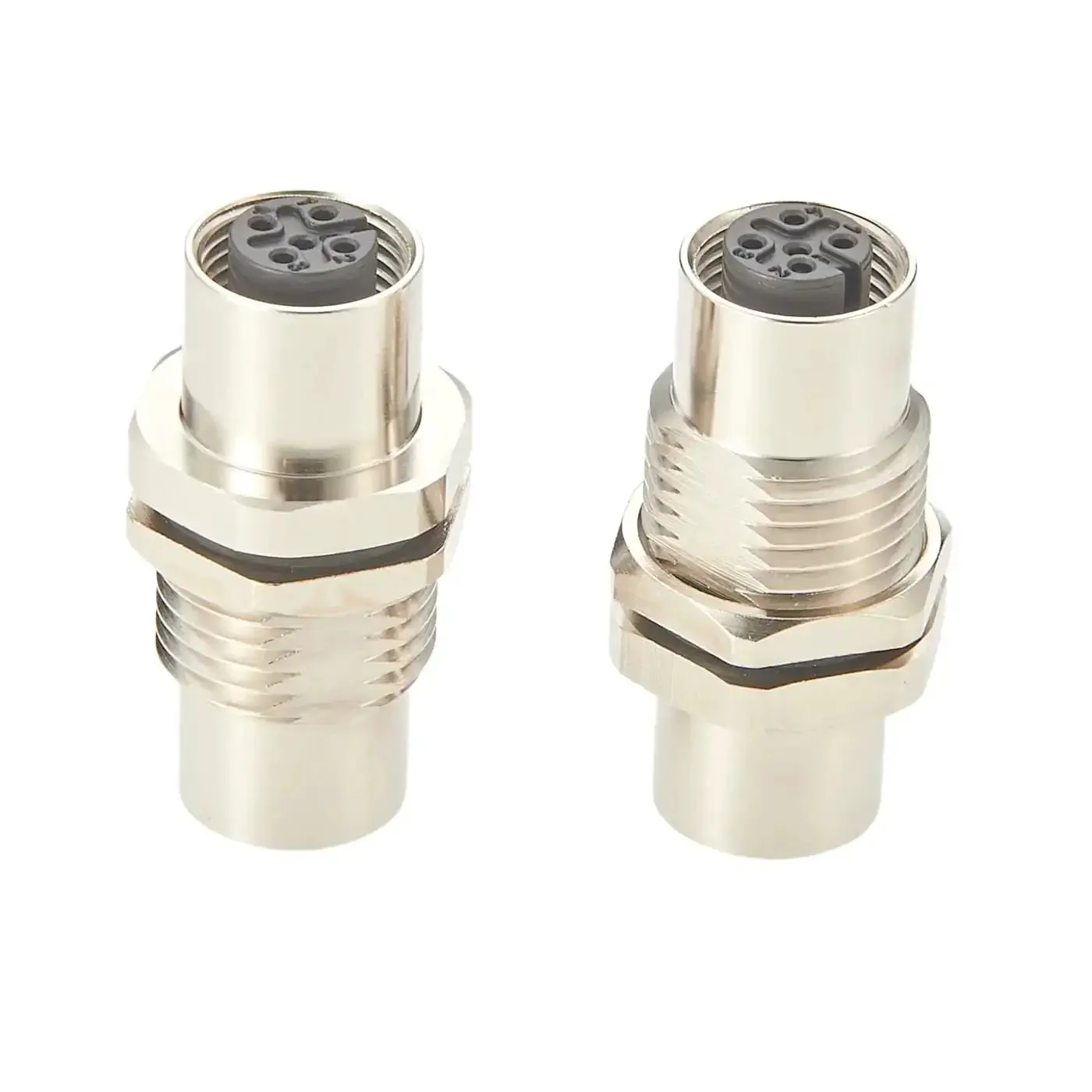 M12 A Coded 5 Pin Female To Female Coupler Panel Mount IP67 Shielded Bulkhead Tough As Nails Beefy Industrial Circular Connector Socket Receptacle For NMEA2000 CAN Bus CANOpen DeviceNet Set Of 2 - Image 2
