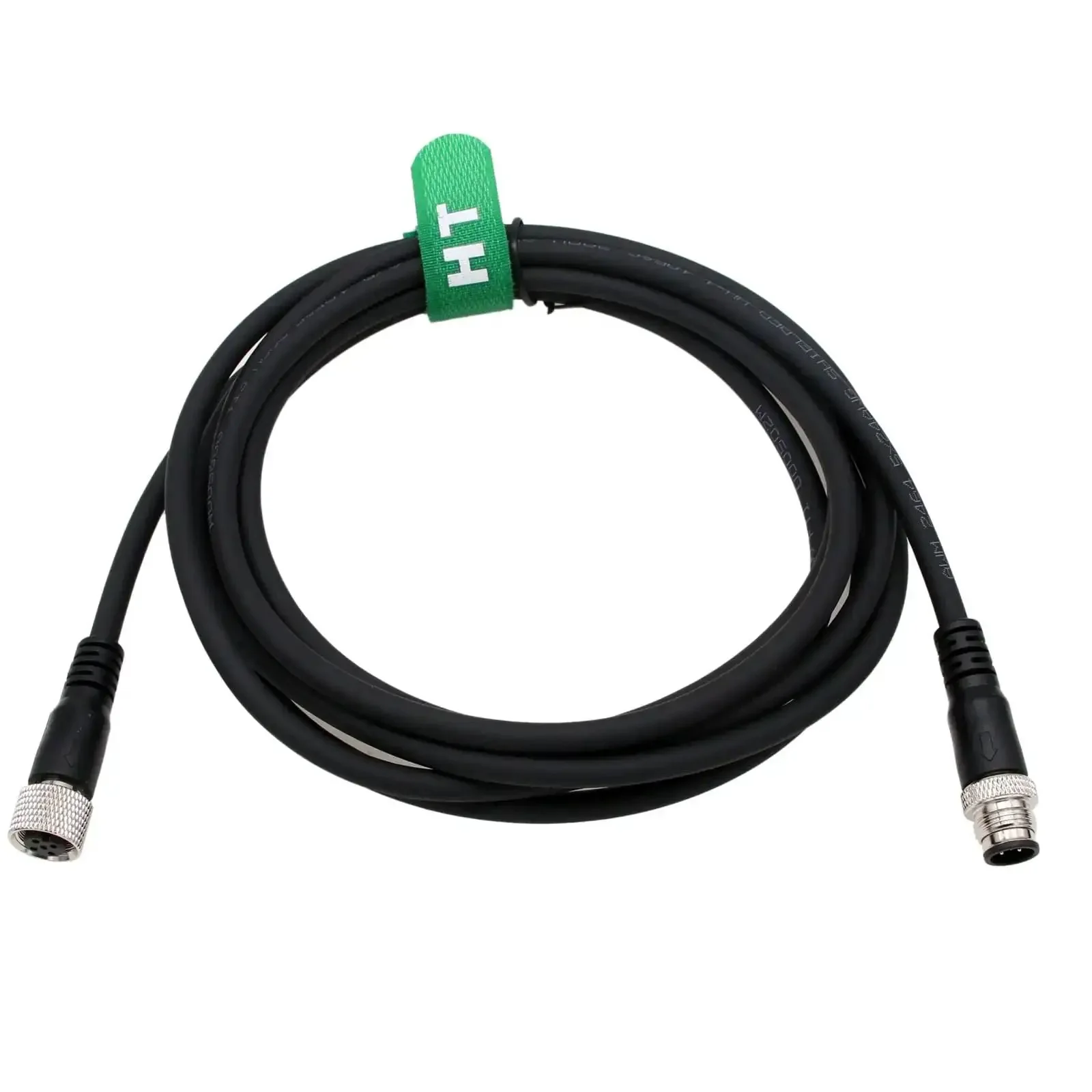 M12 A Coded 5 Pin Male To 5 Pin Female Shielded Cable For Industrial Actuator Sensor Automation Device Network IO Link Profibus 25M PVC Jacket Rugged Pro Grade Connector With Gold Plated Contacts For Dependable Performance In Harsh Factories - Image 3