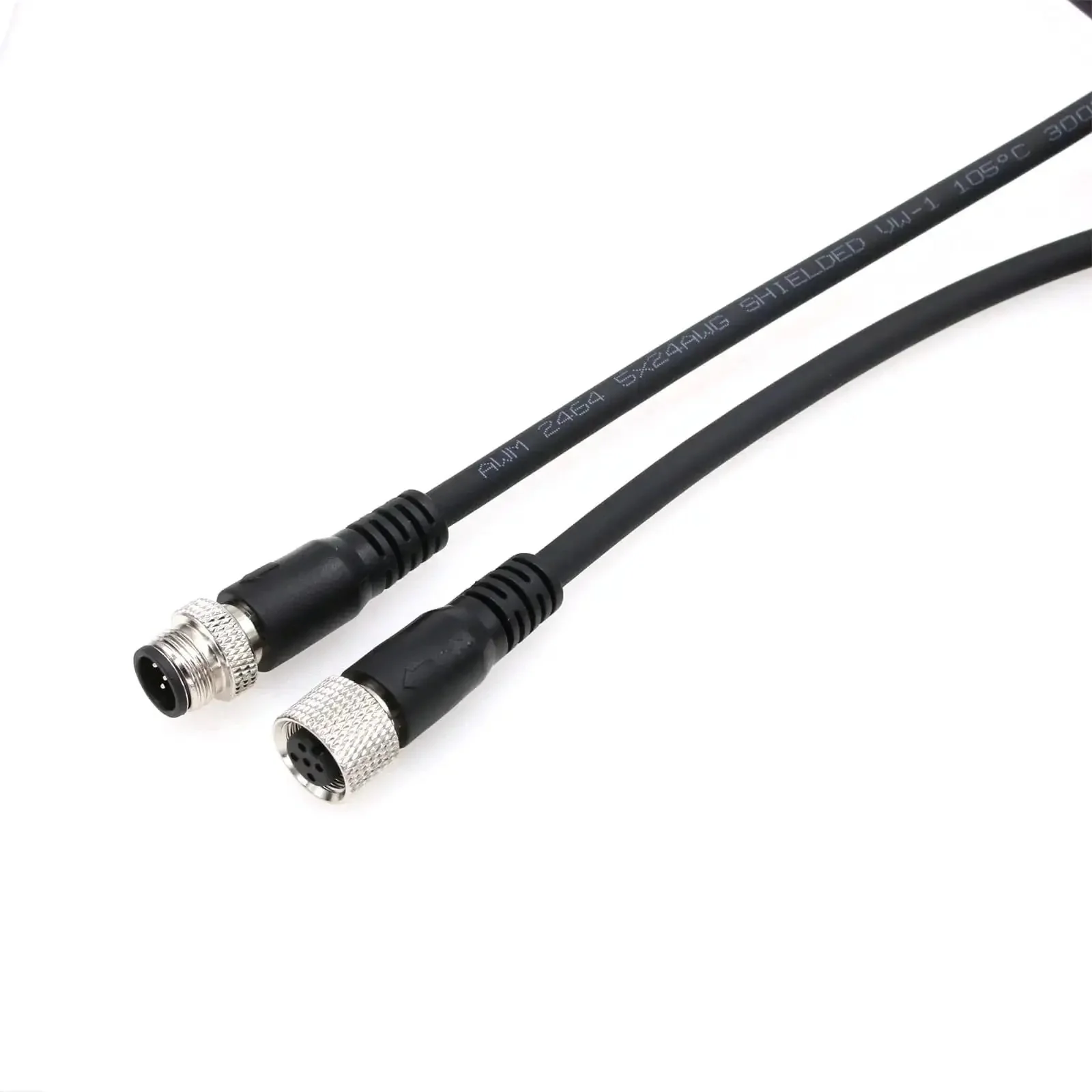M12 A Coded 5 Pin Male To 5 Pin Female Shielded Cable For Industrial Actuator Sensor Automation Device Network IO Link Profibus 25M PVC Jacket Rugged Pro Grade Connector With Gold Plated Contacts For Dependable Performance In Harsh Factories - Image 6