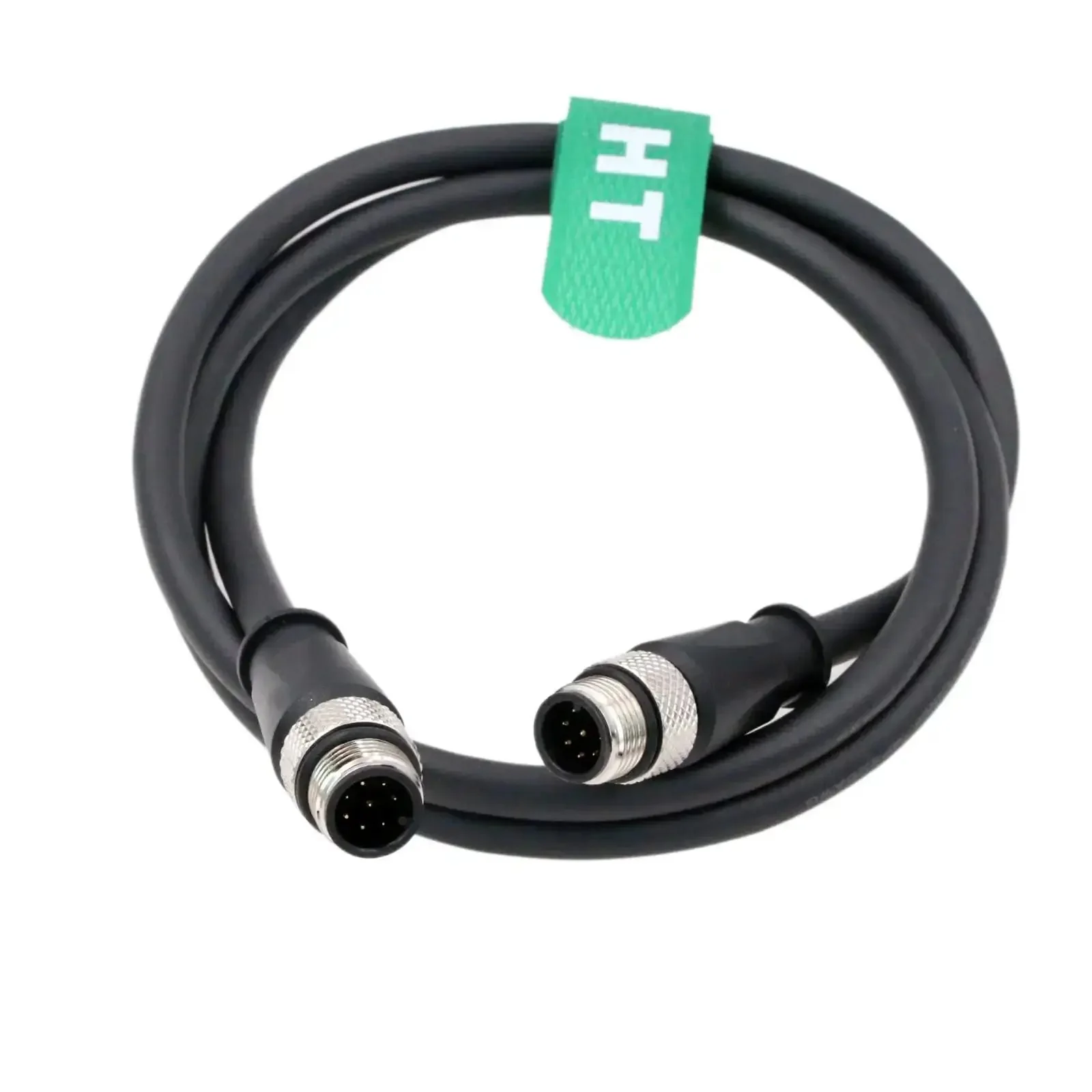 M12 A Coded 8 Pin Male to 8 Pin Male Shielded Signal Cable For Industrial Controls And Automation IO Link Profibus Pro Grade Actuator Sensor Network 5 Meter Length 24 AWG 8 Conductor - Image 2