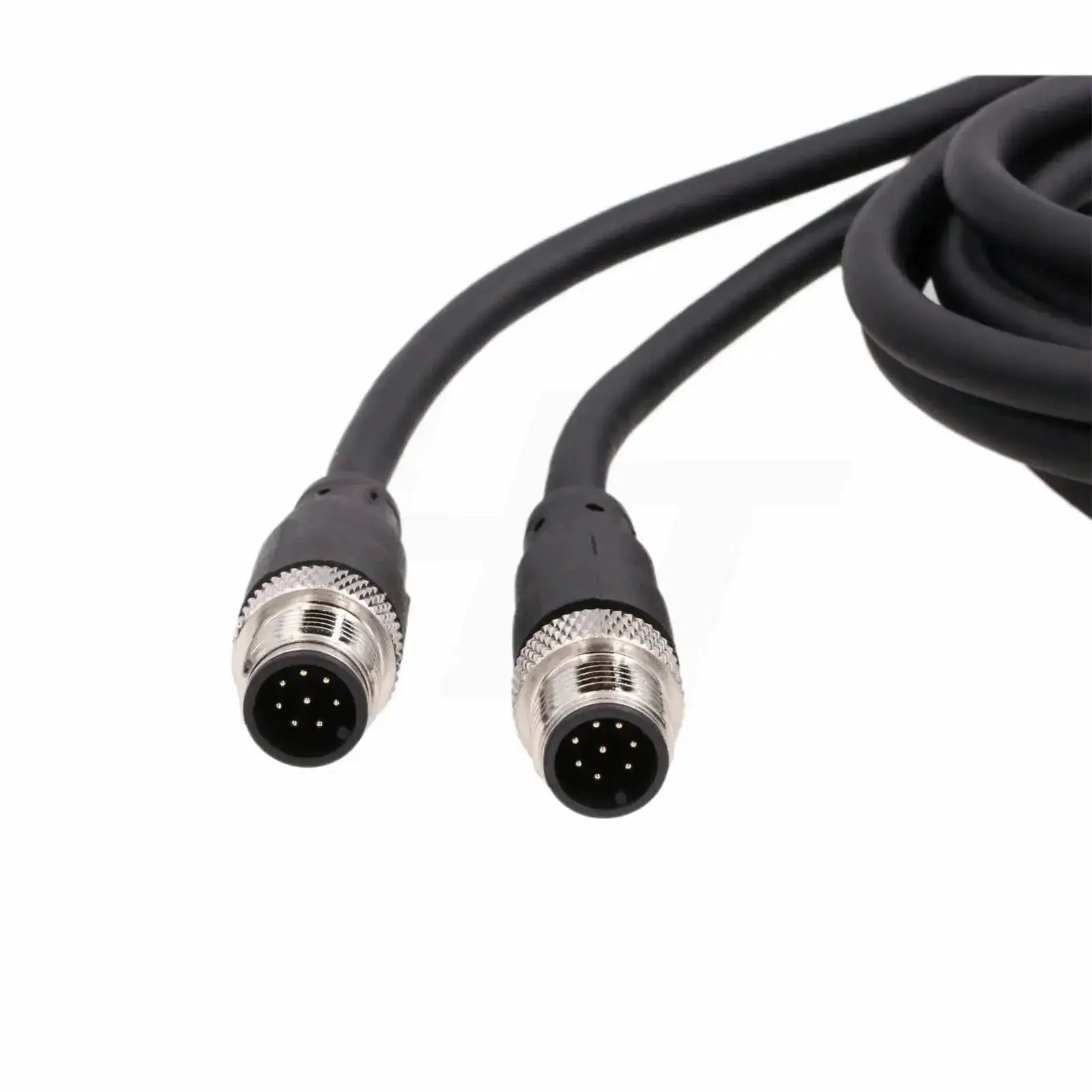 M12 A Coded 8 Pin Male to 8 Pin Male Shielded Signal Cable For Industrial Controls And Automation IO Link Profibus Pro Grade Actuator Sensor Network 5 Meter Length 24 AWG 8 Conductor - Image 6