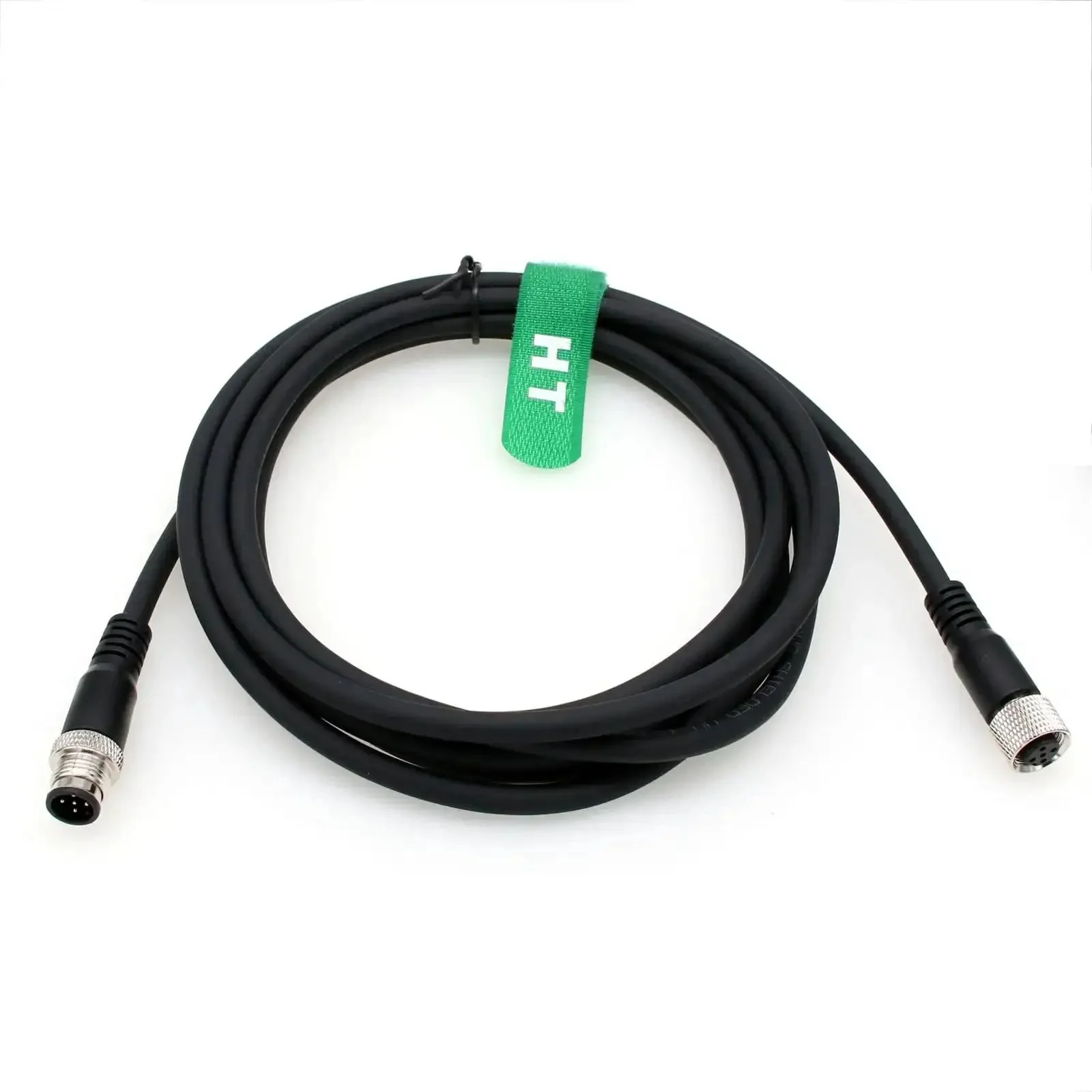 M12 A Coded Actuator Sensor Shielded Cable 5 Pin Male To 5 Pin Female For Industrial Controls DeviceNet CANopen IO Link Profibus 2M 24AWG 5 Conductor PVC Jacket - Image 3