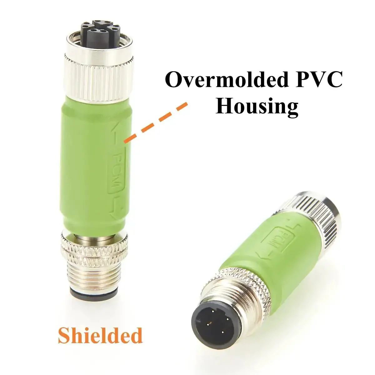 M12 D Code Male To X Code Female Industrial Ethernet Inline Adapter IP67 Waterproof Cat5e Shielded Connector 100Mbps Rugged Set Of 2 For Profinet EtherNet IP Modbus TCP - Image 3