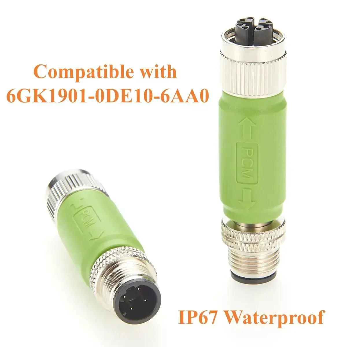 M12 D Code Male To X Code Female Industrial Ethernet Inline Adapter IP67 Waterproof Cat5e Shielded Connector 100Mbps Rugged Set Of 2 For Profinet EtherNet IP Modbus TCP - Image 4