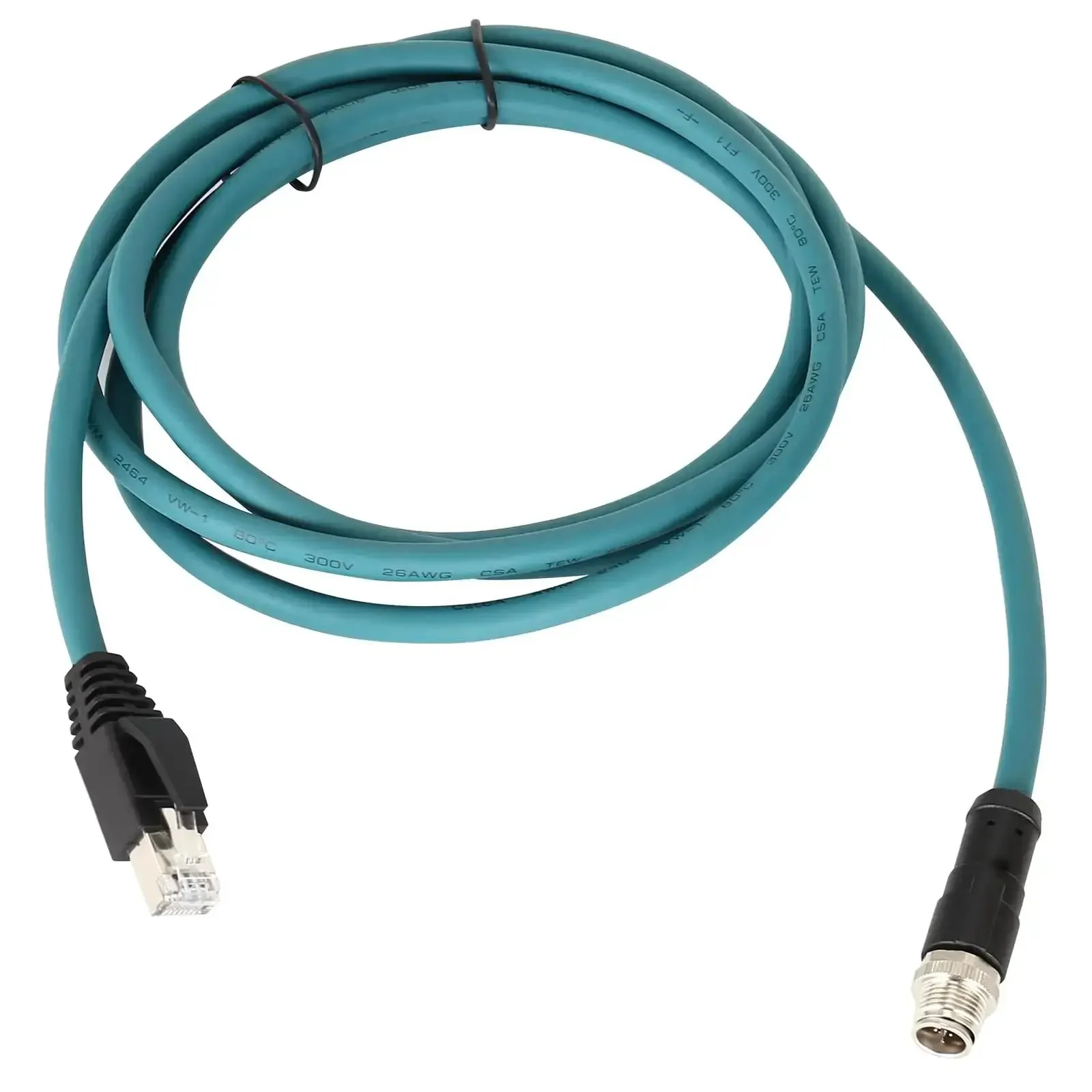 M12 To RJ45 8 Pin X Coded Shielded CAT6A High Flex Industrial Ethernet Cable For Automation PLC Fieldbus And Sensor Applications Up To 10Gbps For Harsh Industrial Environments With EMI RFI Shielding - Image 5