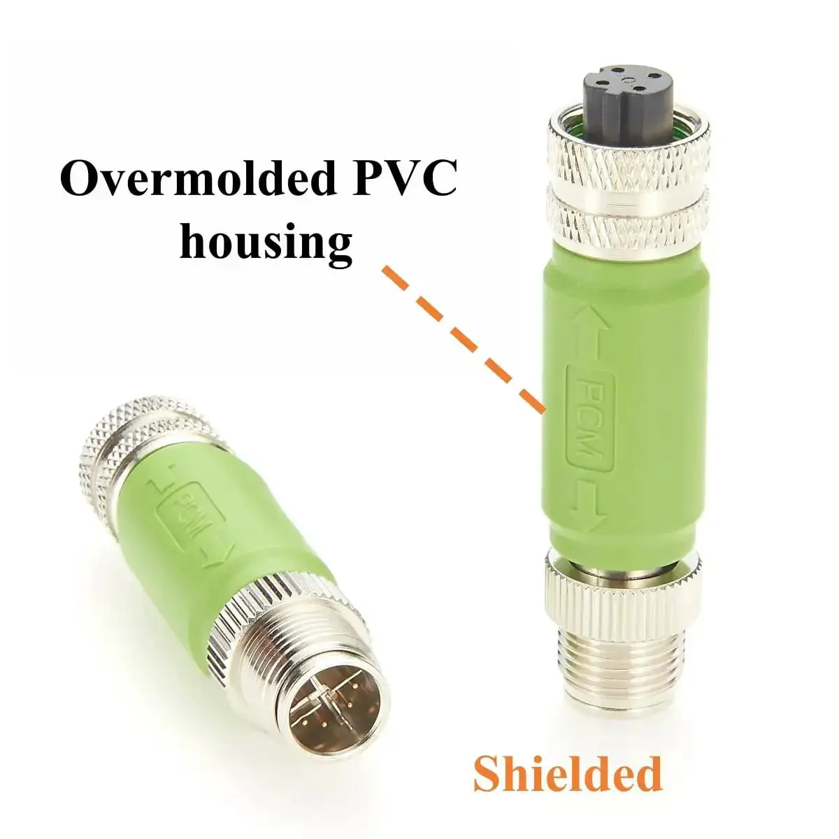 M12 X Code Male To M12 D Code Female Shielded Ethernet Adapter Cat5e 100Mbps For PLCs I O Modules Sensors Actuators Rugged Industrial Grade Waterproof IP67 Two Pack - Image 4