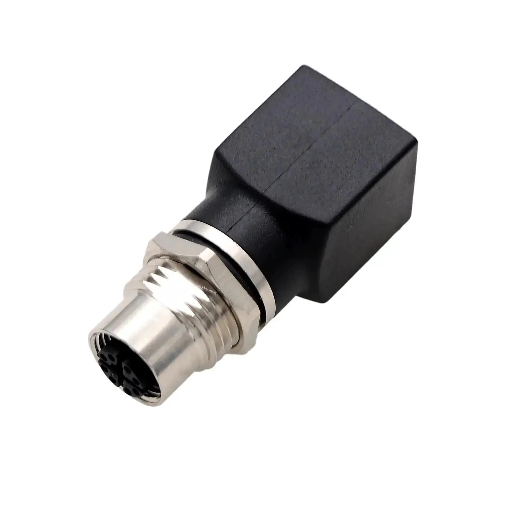 M12 X-Coded 8-Pin Female To RJ45 Ethernet Adapter For Industrial Switches And Machines, Waterproof IP67, CAT5e CAT6, 1Gbps Speed, Built Tough Vibration-Resistant Connector For Controls, Sensors, Encoders - Image 6
