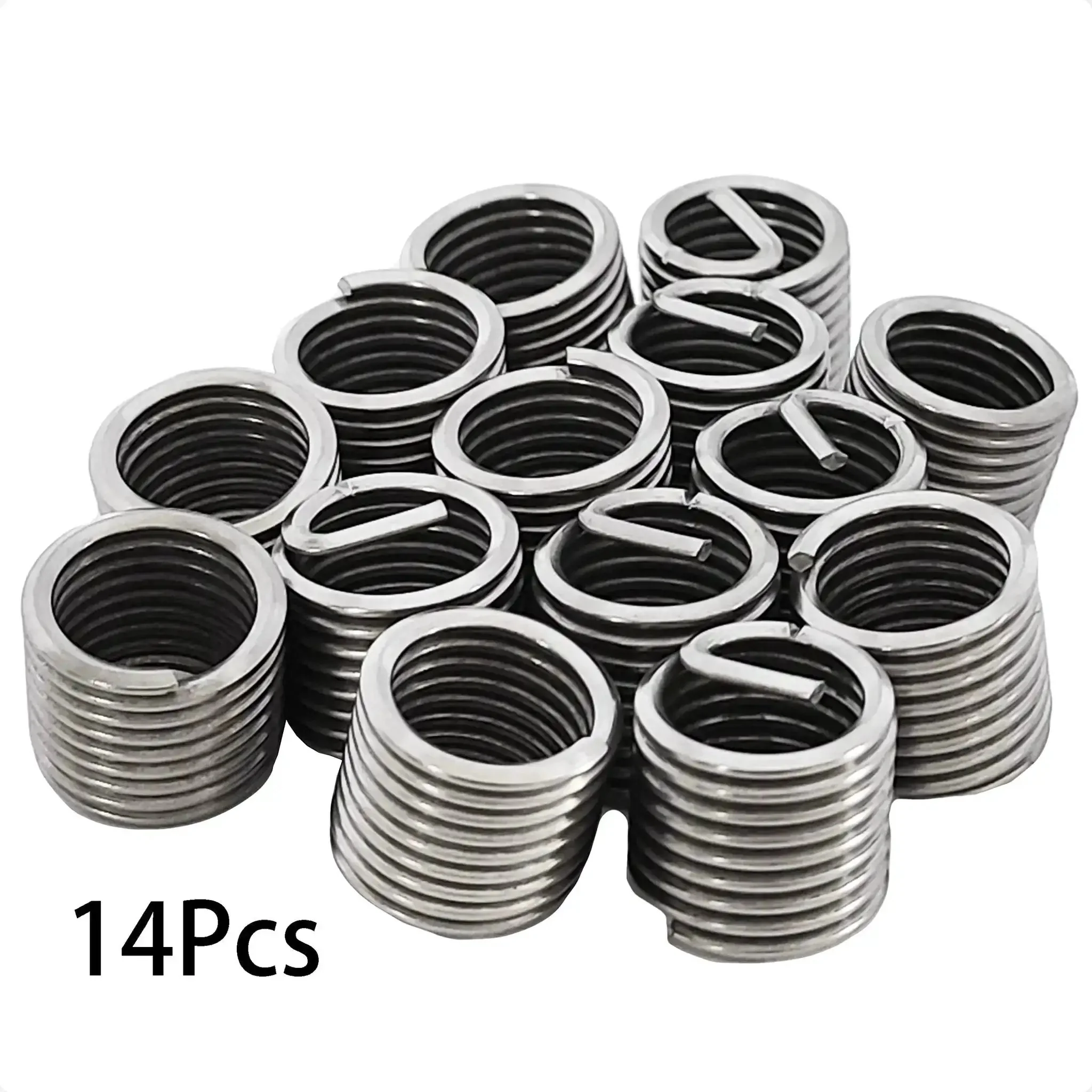 M14 By 2mm Pitch Helicoil Wire Inner Thread Inserts Made From 304 Stainless Steel For Heavy Duty Anti Loosening Performance In Aerospace And Heavy Machinery Projects Coiled Helical Screws 14Pcs Metric Set Rock Solid Durable Rust Proof - Image 5