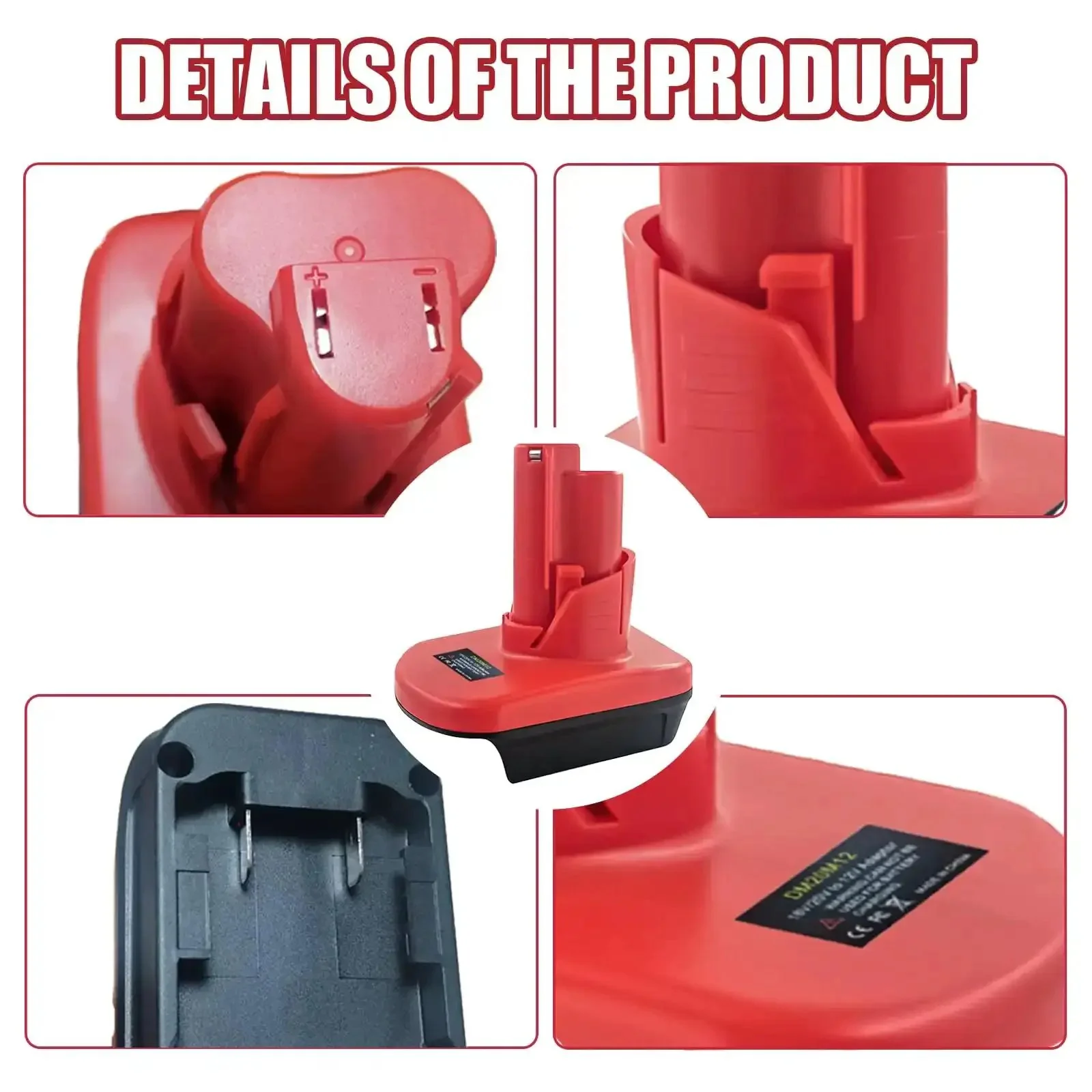 M18 To M12 Battery Adapter For Milwaukee 18V Tools Converts 18V Lithium Battery To 12V Lets You Run 12V Tools Longer With Easy Fit And Safe Power For Drills Impacts And Other 12V Gear - Image 5