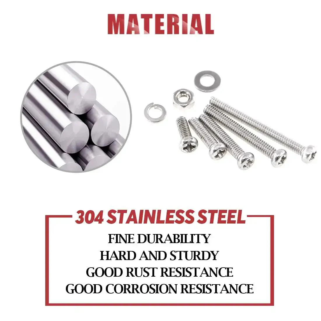 M2 Phillips Pan Head Screws Kit With Nuts, Lock Washers, And 304 Stainless Steel, 300-Piece Assortment For Electronics, DIY Projects, And Small Hardware Repairs - Image 5