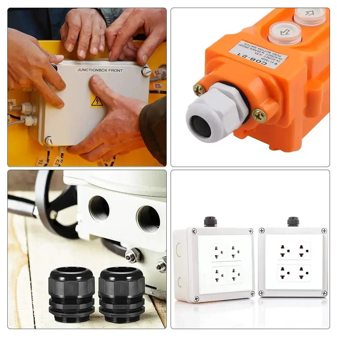 M25 Cable Gland Waterproof Plastic Wire Glands Joints For 8mm To 16mm Wires 12 Pieces Weatherproof And Dustproof Beefy Heavy Duty Easy Install Black Connector Gland Kit - Image 5