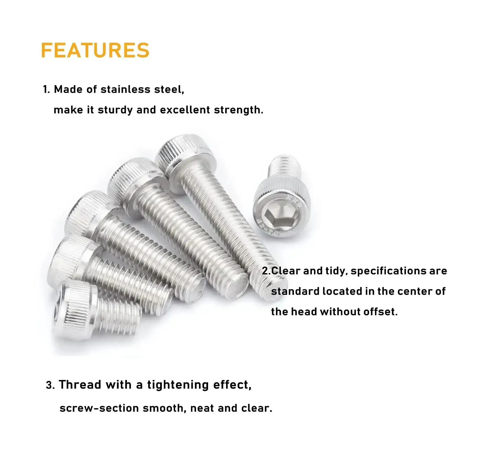 M2.5 Hex Socket Cap Screws And M2.5 Hex Nuts Kit With Wrench, 190 Pcs, 304 Stainless Steel, Silver Tone, Includes Nuts And Screws From 4mm To 20mm, Storage Box For DIY Projects And Mechanical Repairs - Image 5