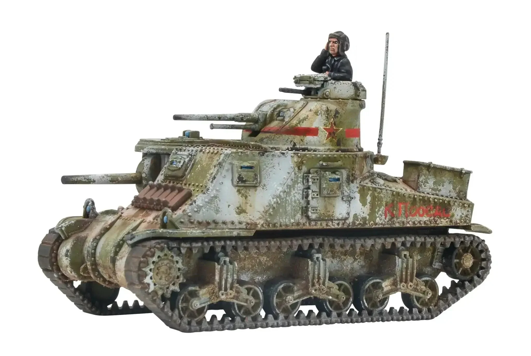 M3 Lee Medium Tank Model Kit 1 56 Scale 28mm US Army Plastic Bolt Action Miniature For World War II Tabletop Gaming With Decal Sheet Vehicle Card Damage Markers Includes Two US Tank Commanders - Image 5