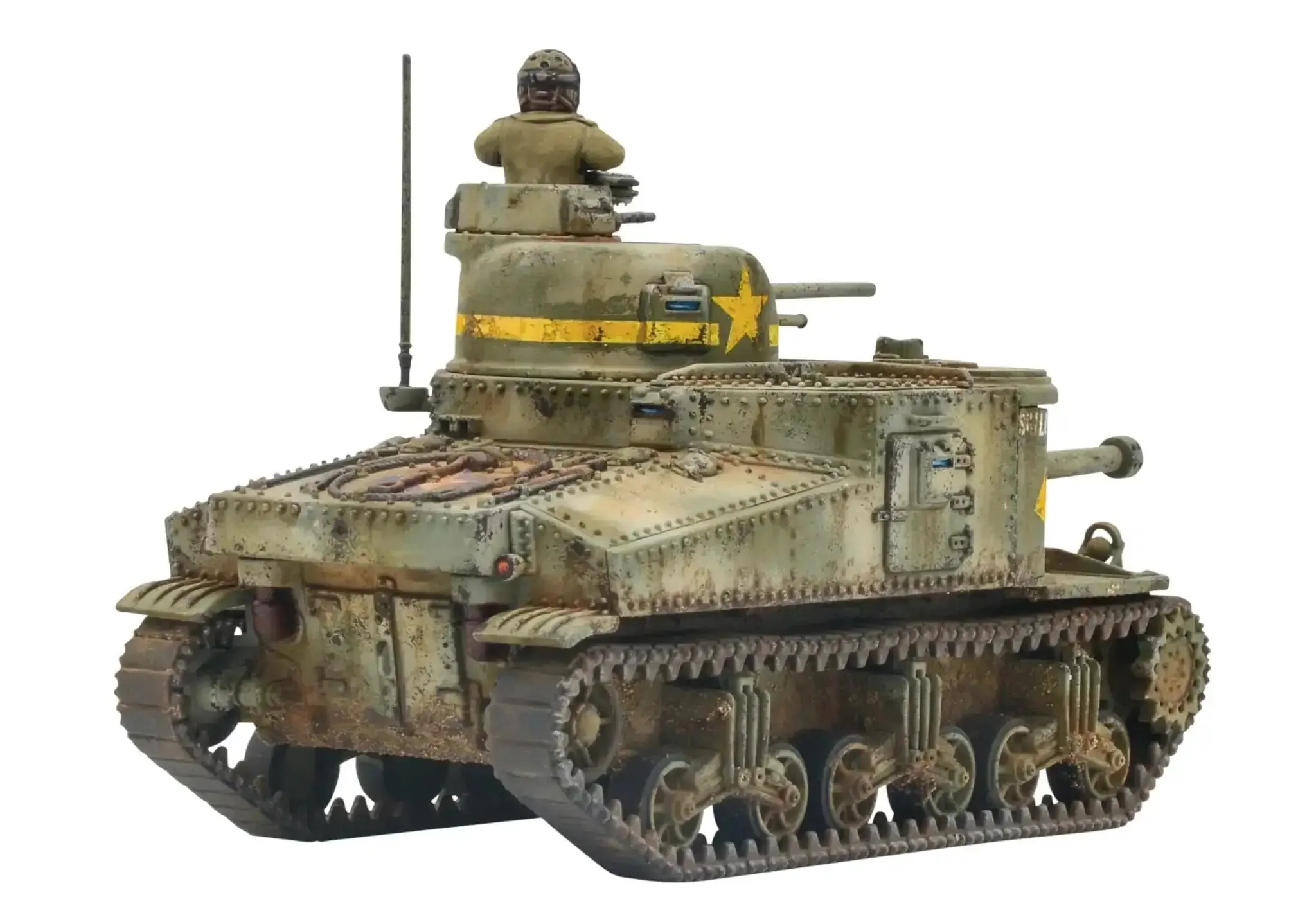 M3 Lee Medium Tank Model Kit 1 56 Scale 28mm US Army Plastic Bolt Action Miniature For World War II Tabletop Gaming With Decal Sheet Vehicle Card Damage Markers Includes Two US Tank Commanders - Image 7