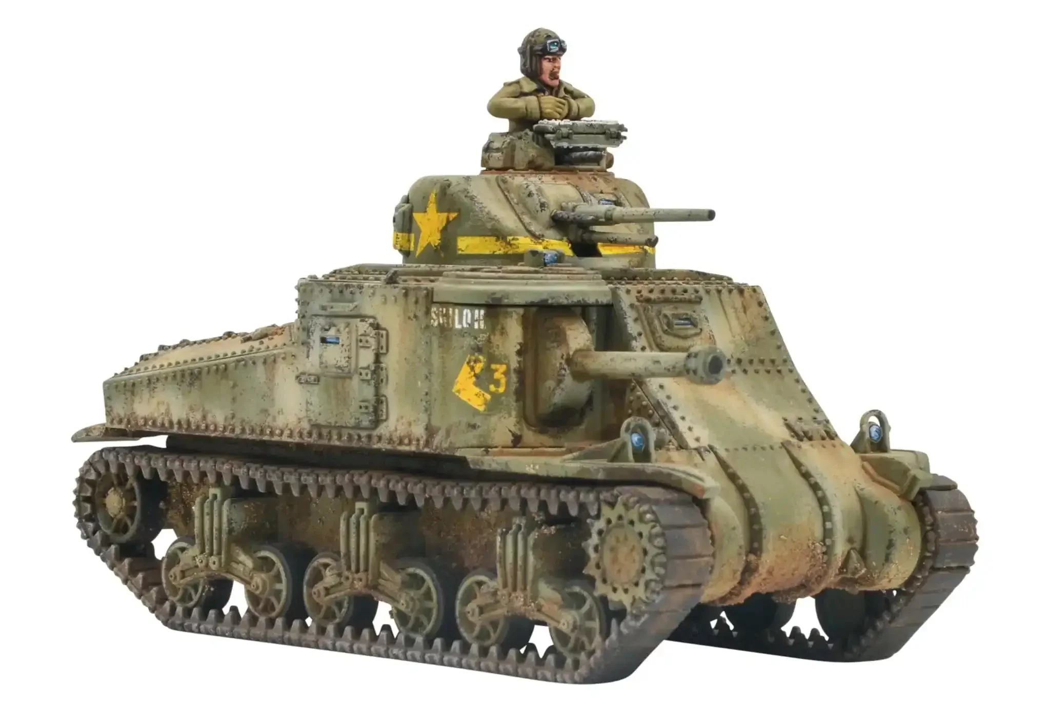 M3 Lee Medium Tank Model Kit 1 56 Scale 28mm US Army Plastic Bolt Action Miniature For World War II Tabletop Gaming With Decal Sheet Vehicle Card Damage Markers Includes Two US Tank Commanders - Image 8