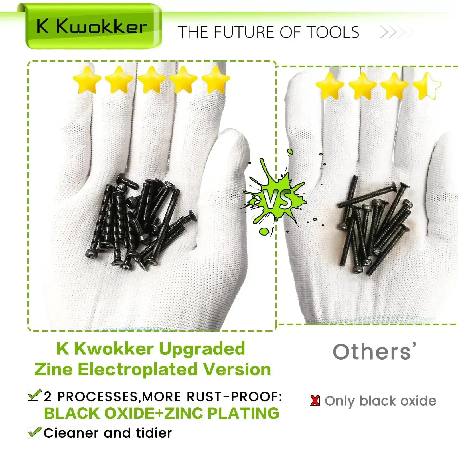 M3 Screw Kit Set With 2540 Pieces Packed With Socket Head And Flat Head M3 Screws From 4mm To 35mm, Zinc Plated Nuts Bolts Washers And Lock Washers, Black Hardware Kit For DIY Gearheads And Makers - Image 4
