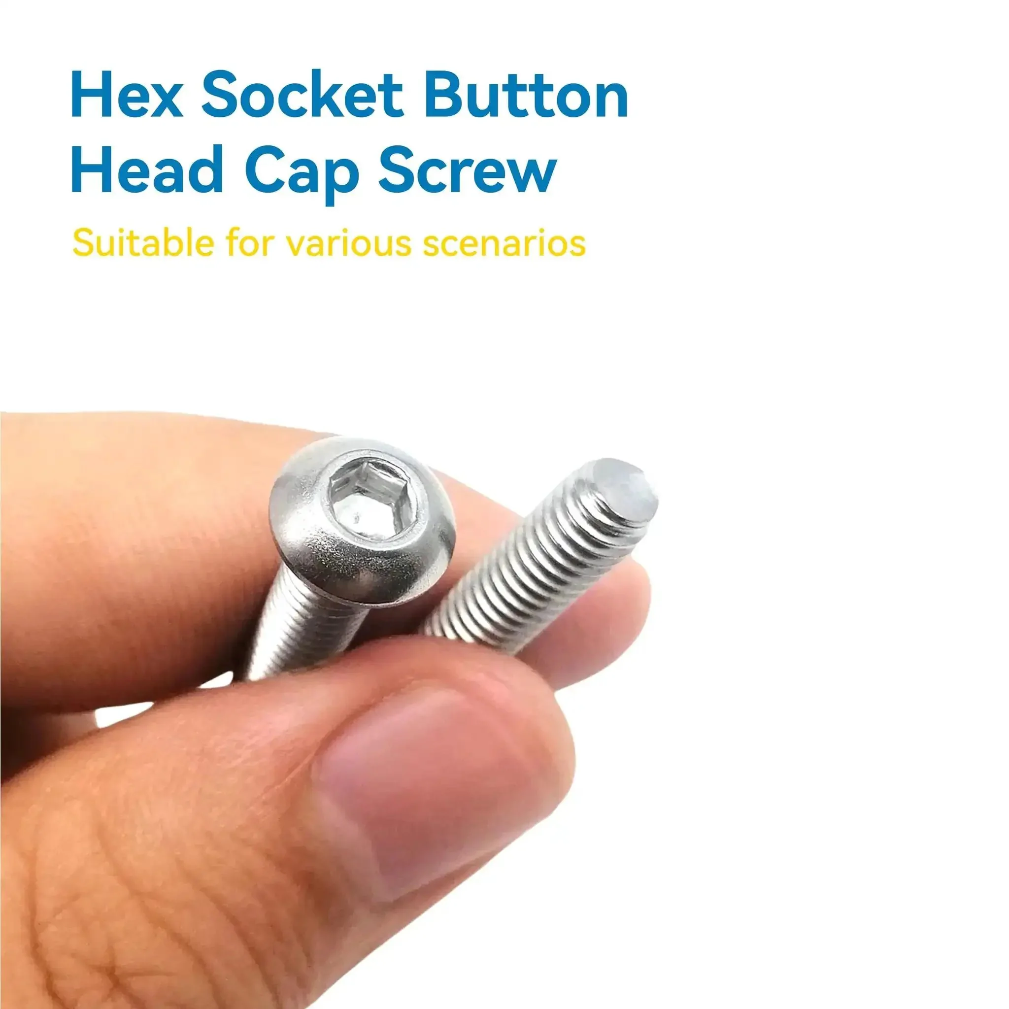 M3 Screws Assortment Kit 630 Pieces Dope All In One Hardware Kit With 210 Nuts And 210 Washers M3x6mm Through M3x30mm Hex Button Head Socket Cap Screws 304 Stainless Steel With Wrench - Image 6