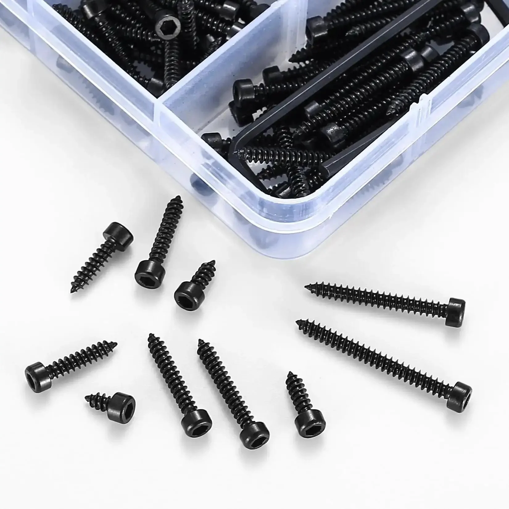 M3 Stainless Steel Hex Socket Cap Screws Kit 480 Pcs Self Tapping Wood Screws Assortment Set Hex Drive Cap Head Self Drilling Black Finish Pro Grade Heavy Duty Bulk Pack - Image 4