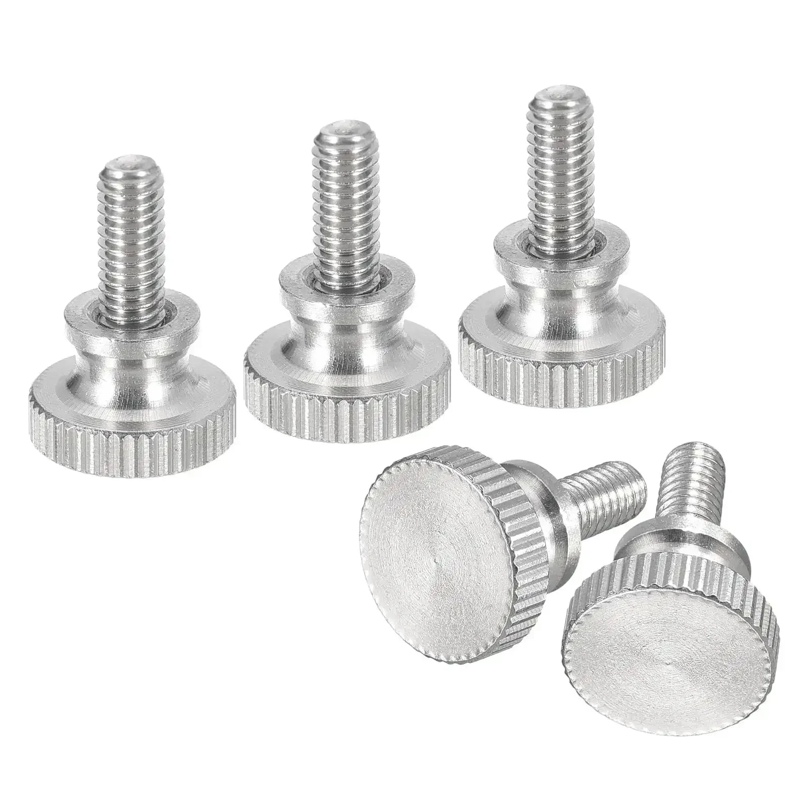 M4x8mm Knurled Thumb Screws 5 Pieces Stainless Steel 304 With Flat Knurled Head For Solid No Fuss Grip Knobs Fasteners Ideal For DIY Projects And Electronics Indoors