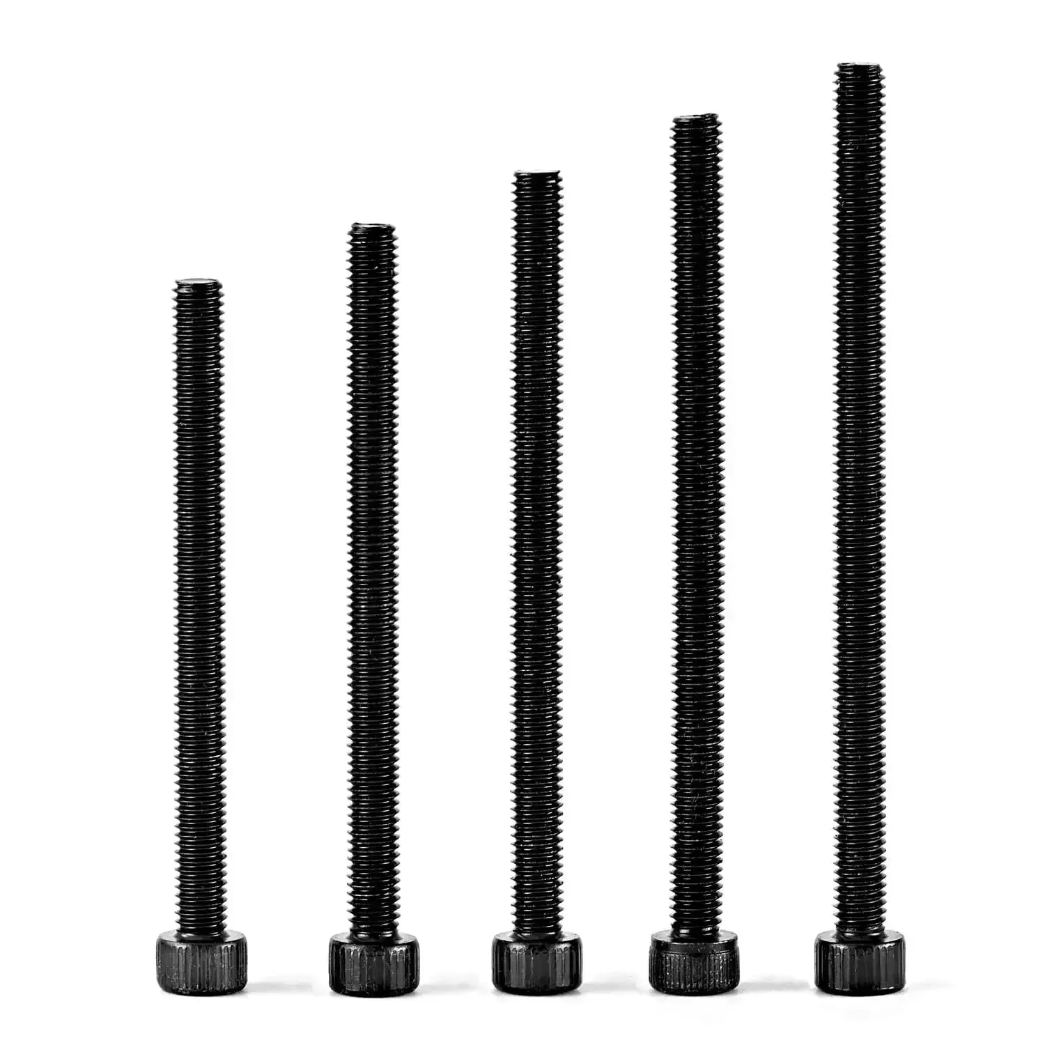 M5 Hex Socket Head Cap Screws Set Heavy Duty 60 65 70 75 80mm Fully Threaded 12.9 Grade Alloy Steel Black Oxide Finish Allen Drive Metric Machine Screws Assortment Kit 25Pcs High Strength Industrial Grade - Image 2