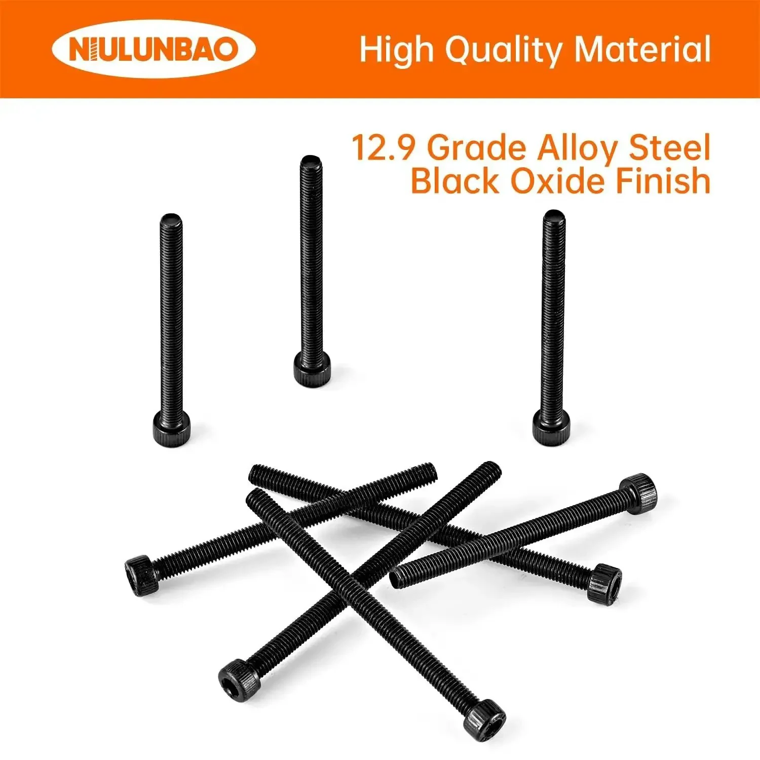 M5 Hex Socket Head Cap Screws Set Heavy Duty 60 65 70 75 80mm Fully Threaded 12.9 Grade Alloy Steel Black Oxide Finish Allen Drive Metric Machine Screws Assortment Kit 25Pcs High Strength Industrial Grade - Image 7