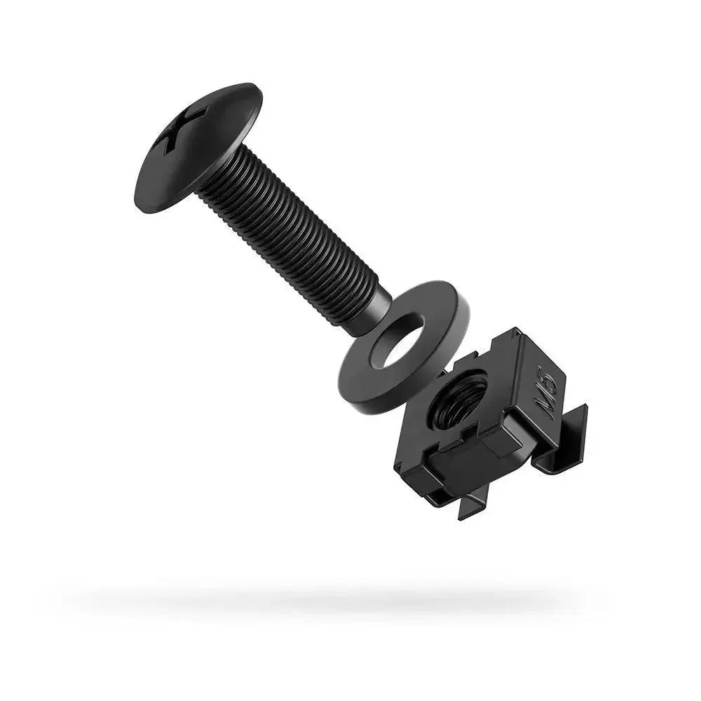 M5 Rack Screws With Nylon Washers And Cage Nuts 50 Piece Set For Server Racks Enclosures And Cabinets Heavy Duty Carbon Steel Hardware That Resists Stripping And Rust - Image 3