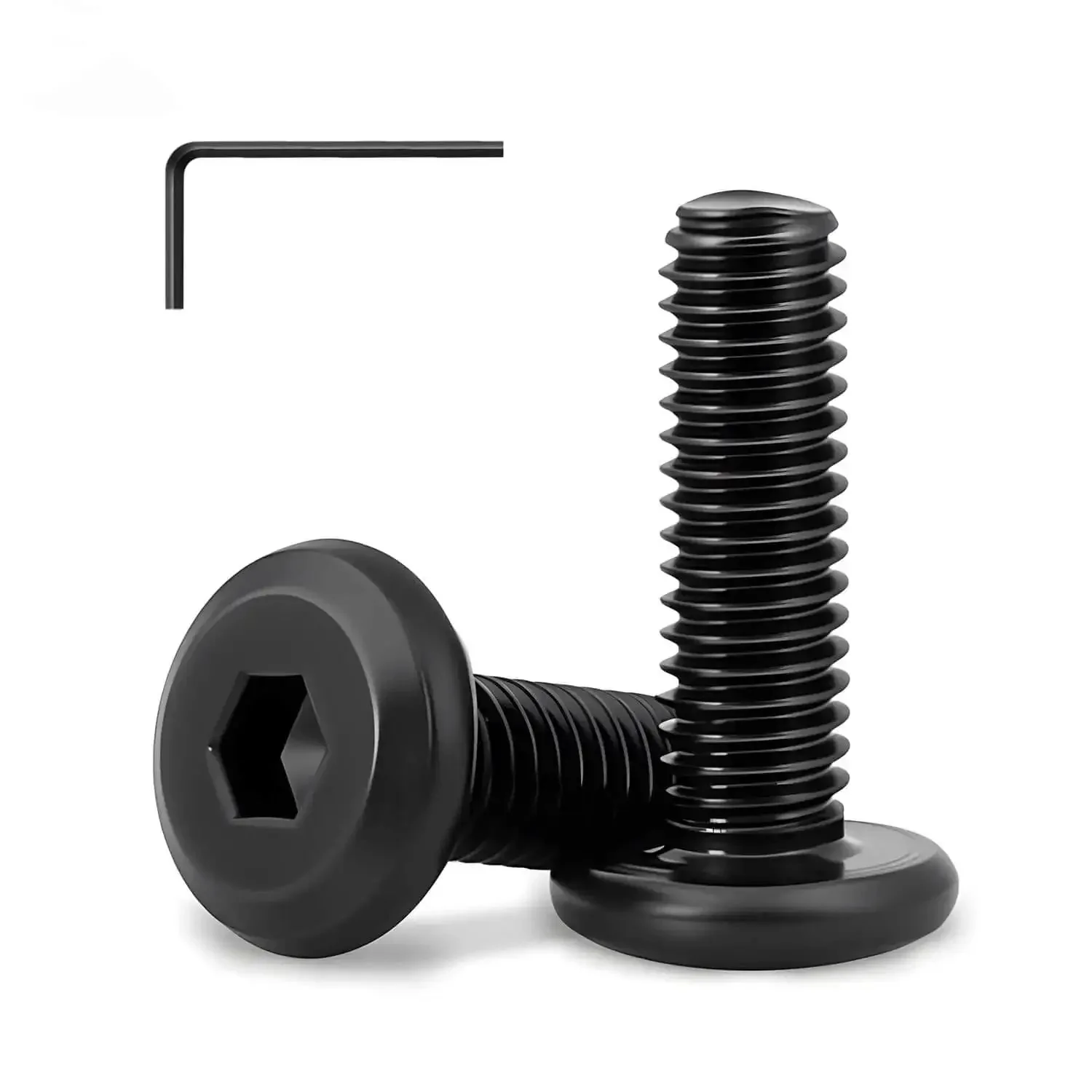 M5 X 12Mm Flat Head Hex Socket Cap Screws Bolts Black Oxide Stainless Steel 304 18 8 Hex Drive Fully Threaded 25 Pack With Allen Key Built For Everyday DIY Projects And Home Workshop Fixes