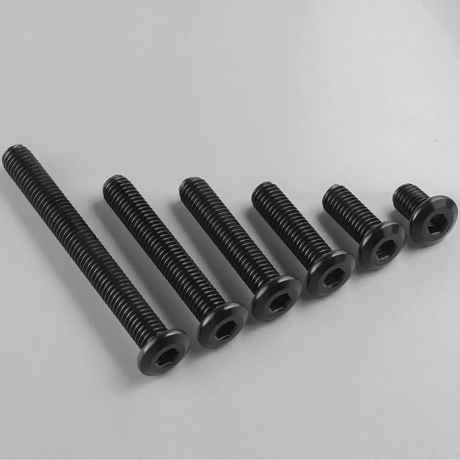 M6 1.0 X 35mm Flat Head Hex Socket Cap Screws Bolts Set Of 10 With Hex Wrench 304 Stainless Steel Black Zinc Plated Full Thread Hardware For DIYers And Heavy Duty Builds - Image 4